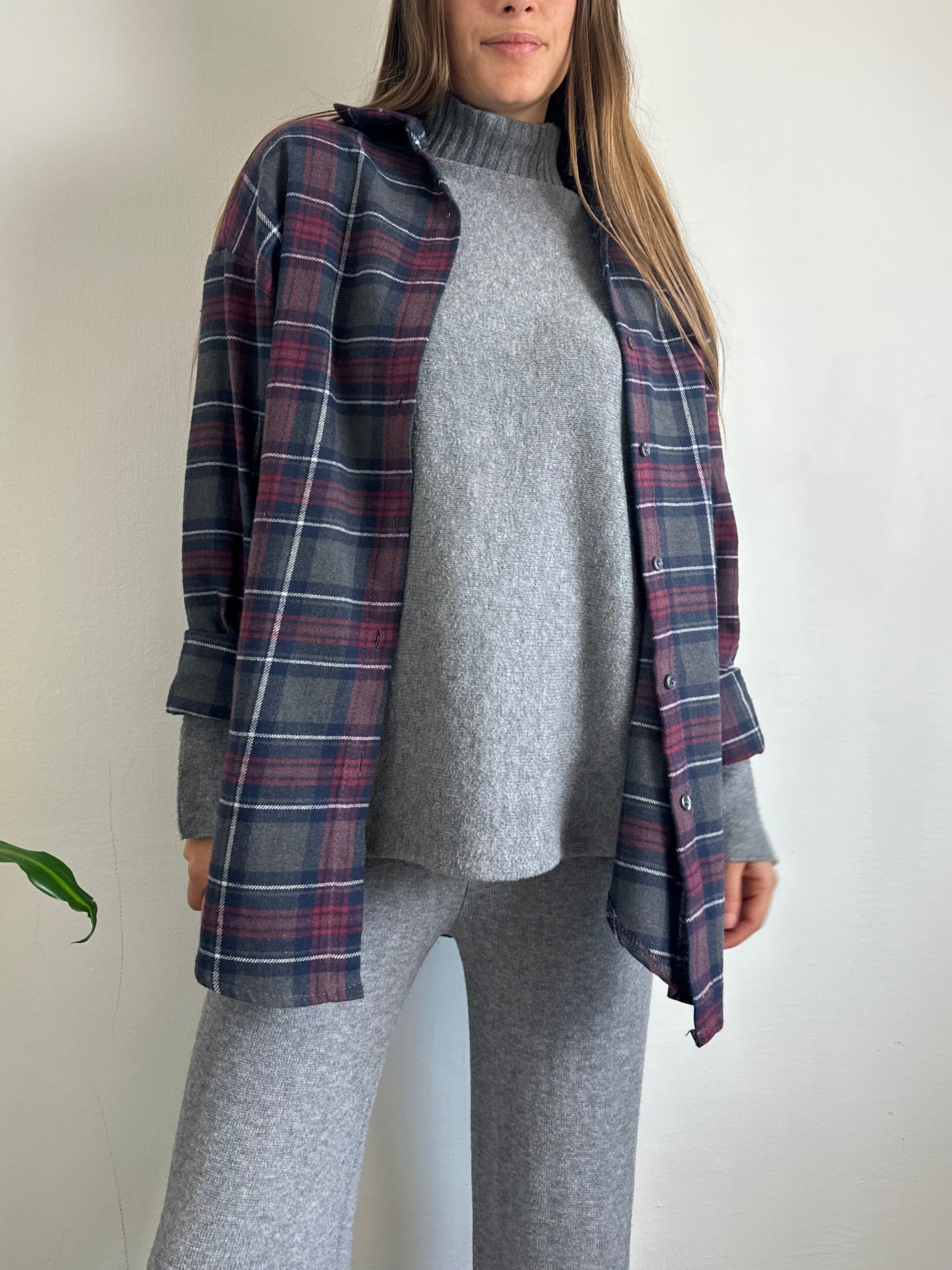 CAMICIA TARTAN GRIGIA