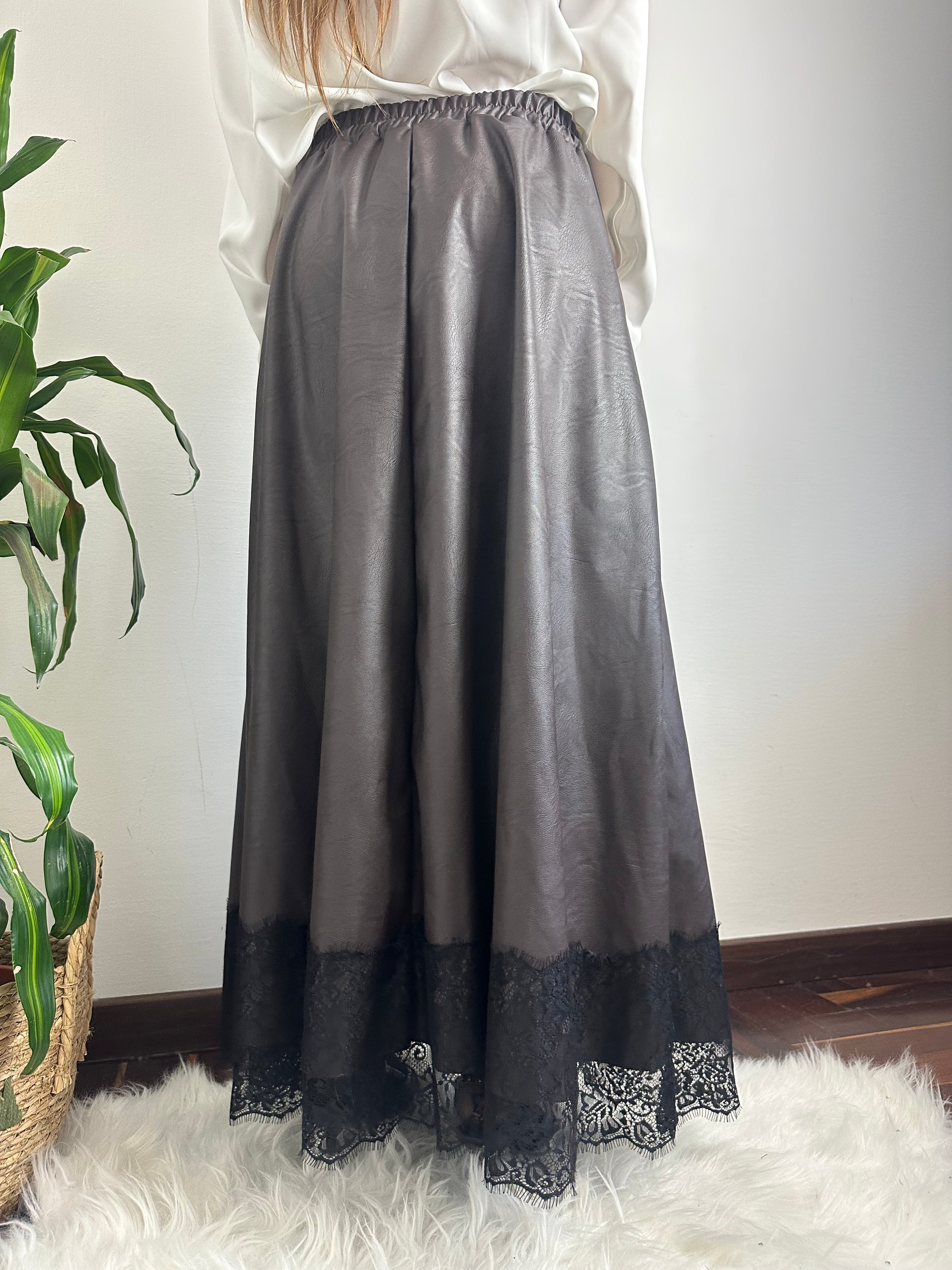 GONNA ECOPELLE MARRONE