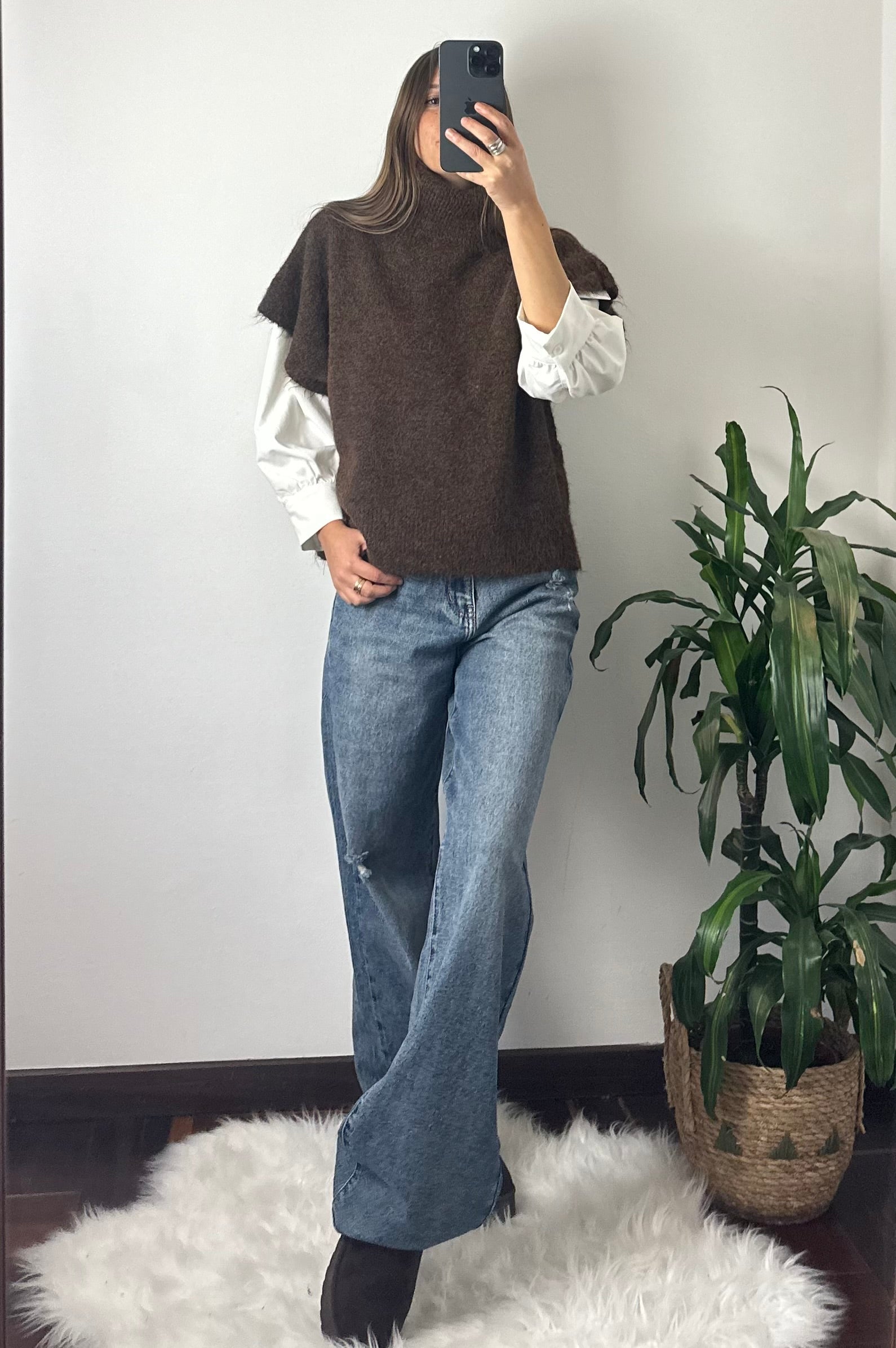 MAGLIONE MEZZA MANICA misto MOHAIR COLLO ALTO