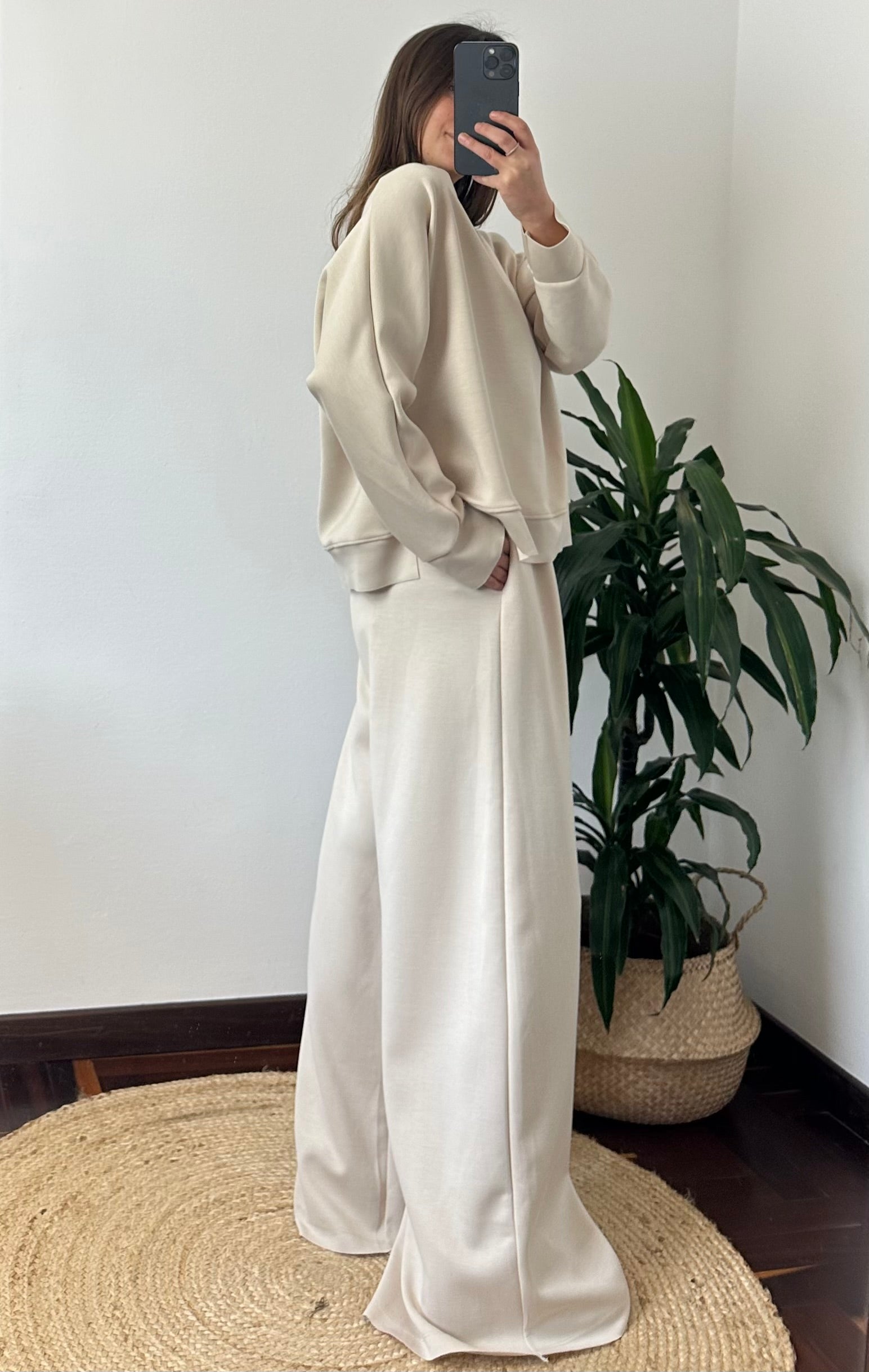 FELPA PUNTO MILANO BEIGE