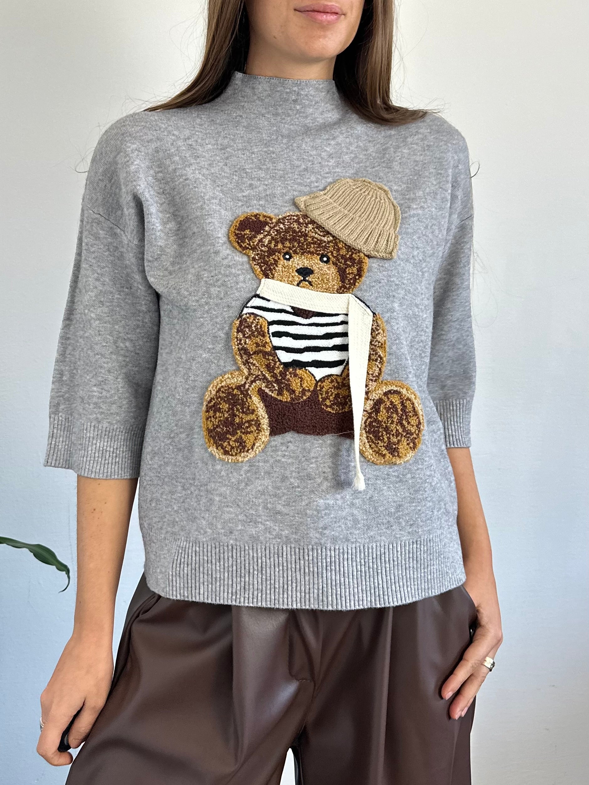 MAGLIA TEDDY GRIGIO