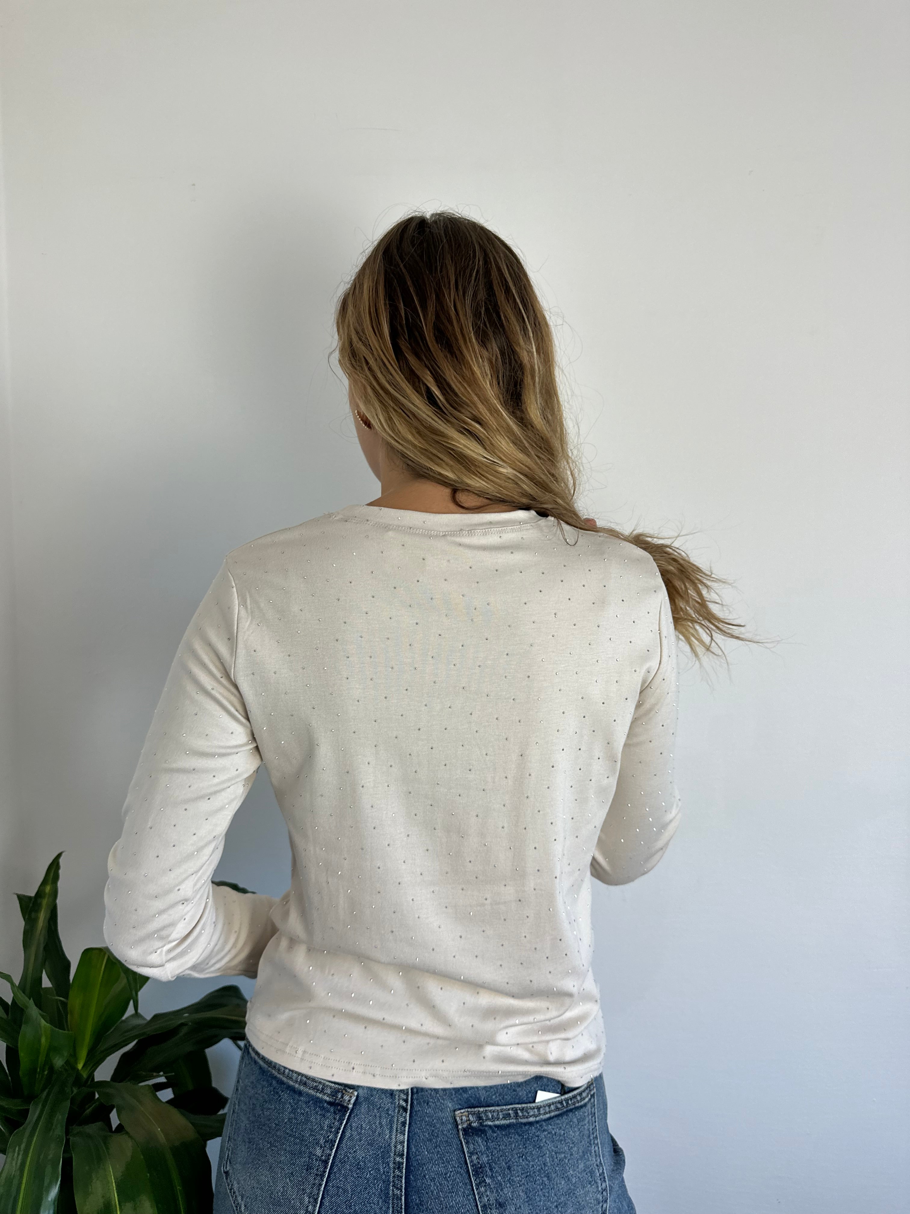 MAGLIA CON STRASS