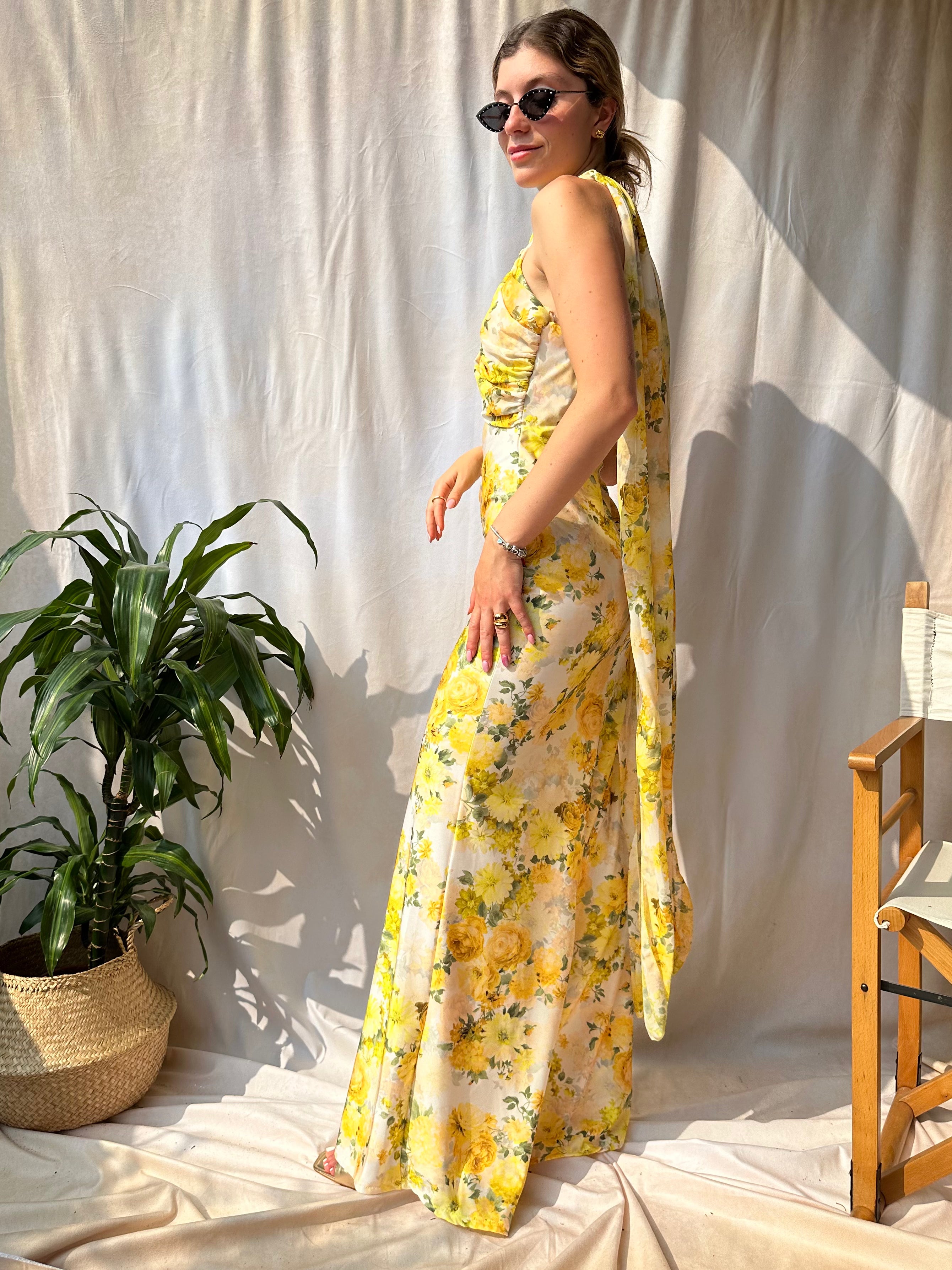 ABITO FLOWER GIALLO