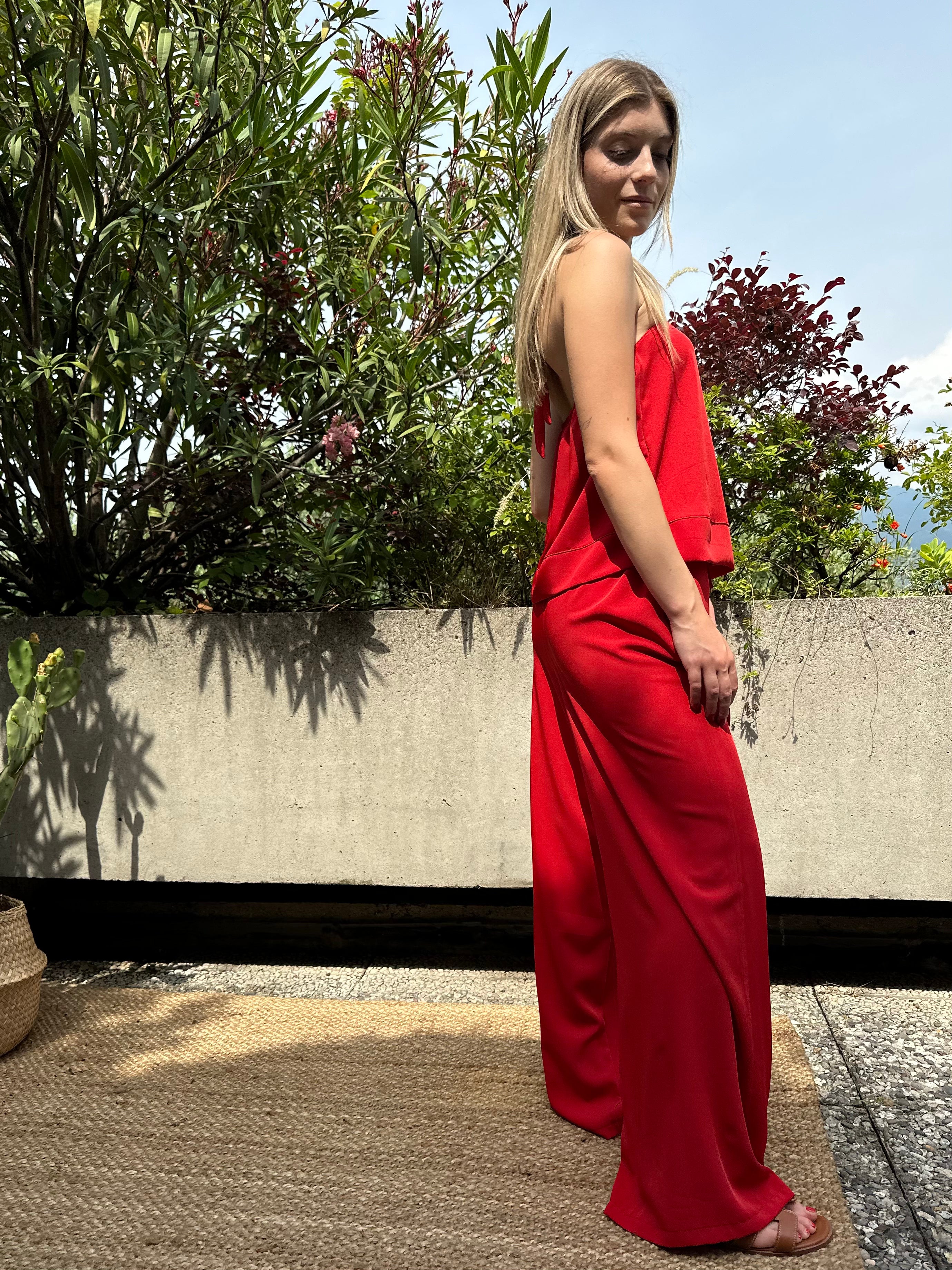COORDINATO LUMINA ROSSO CON ACCESSORIO