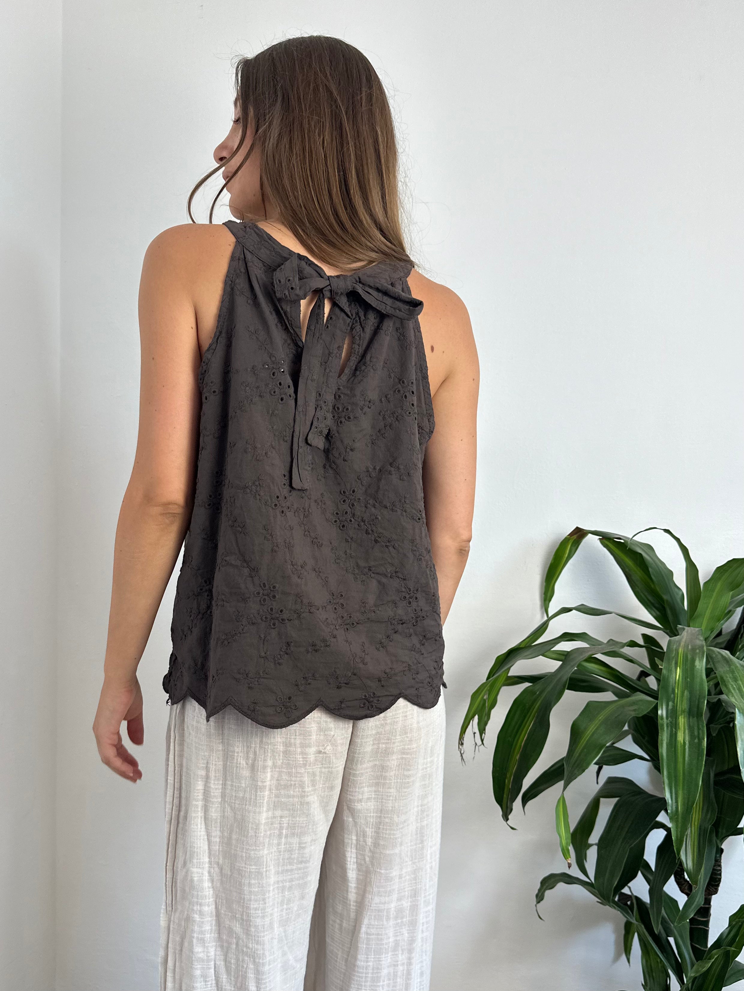 TOP 100% COTONE MARRONE
