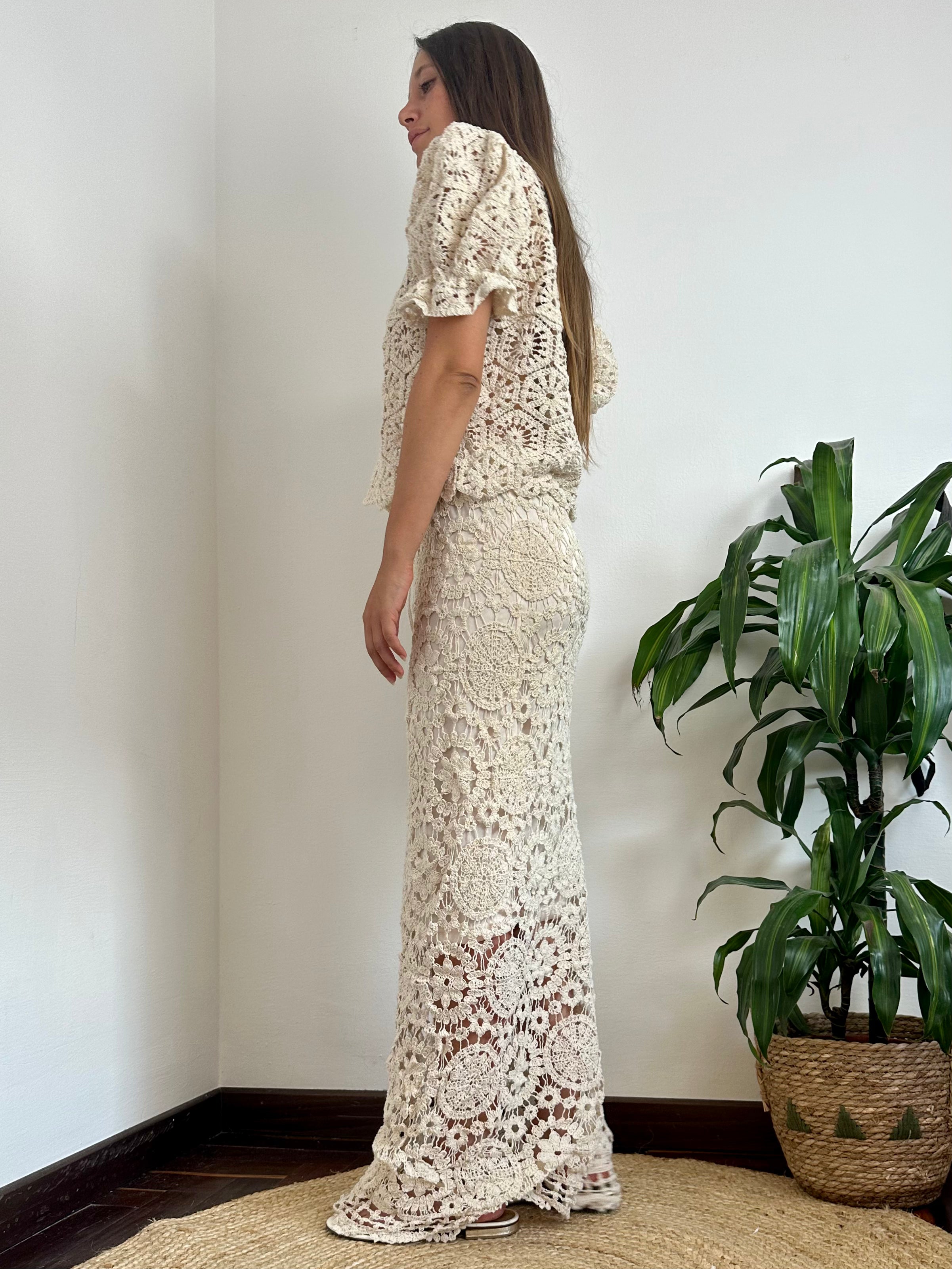 GONNA 100% COTONE CROCHET BEIGE