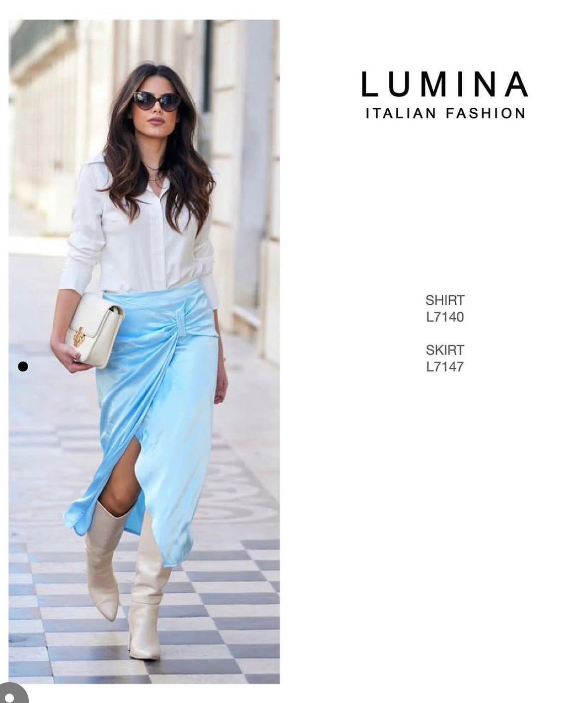 GONNA MIDI EFFETTO SATINATO LUMINA
