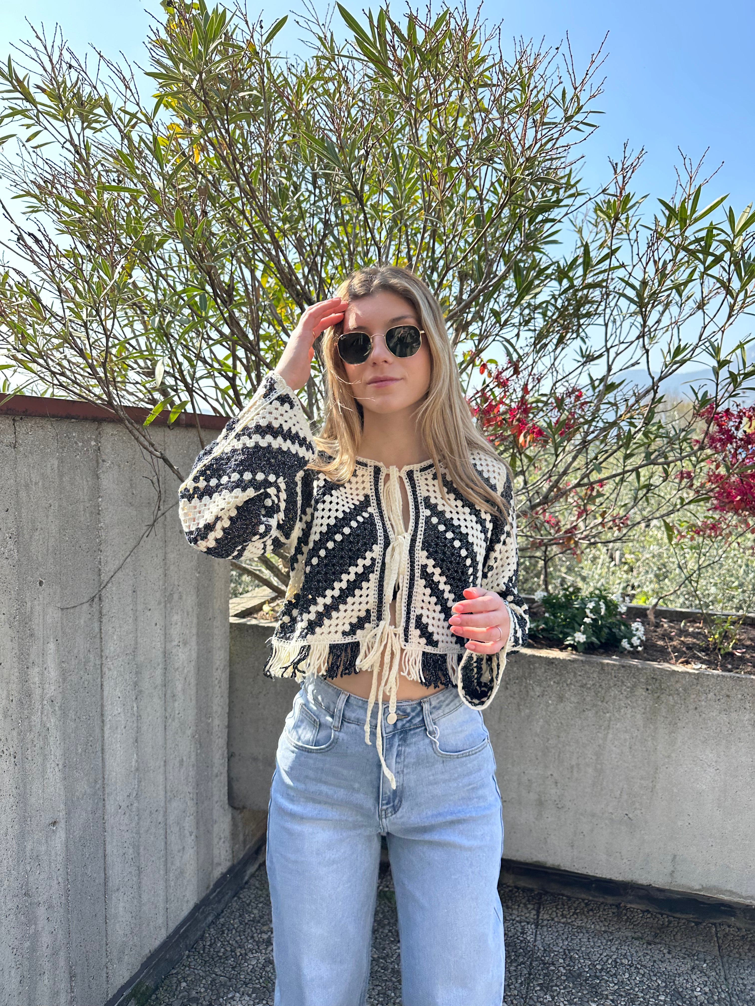 MAGLIA CROCHET LACCI