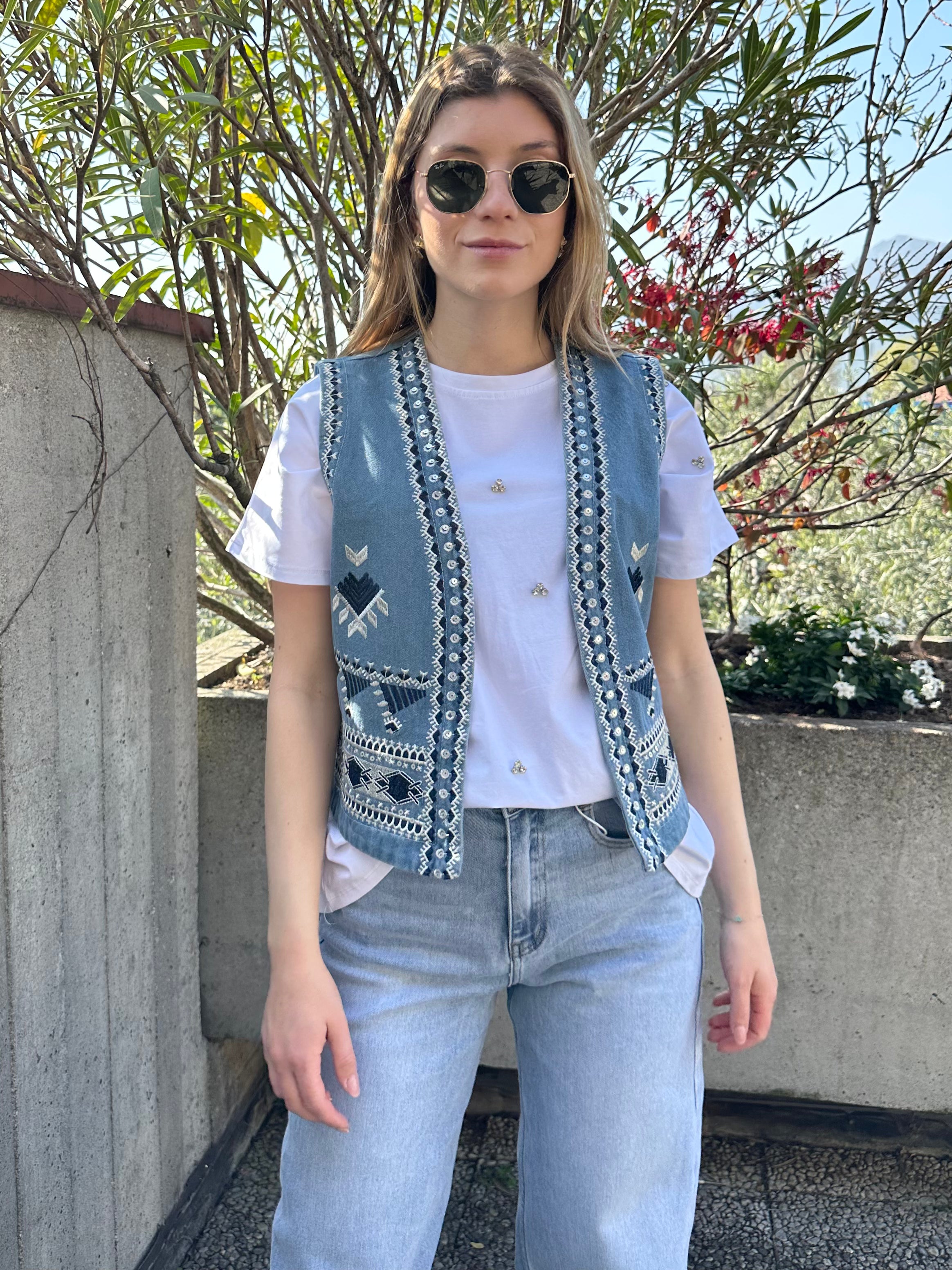 GILET COWBOY DENIM