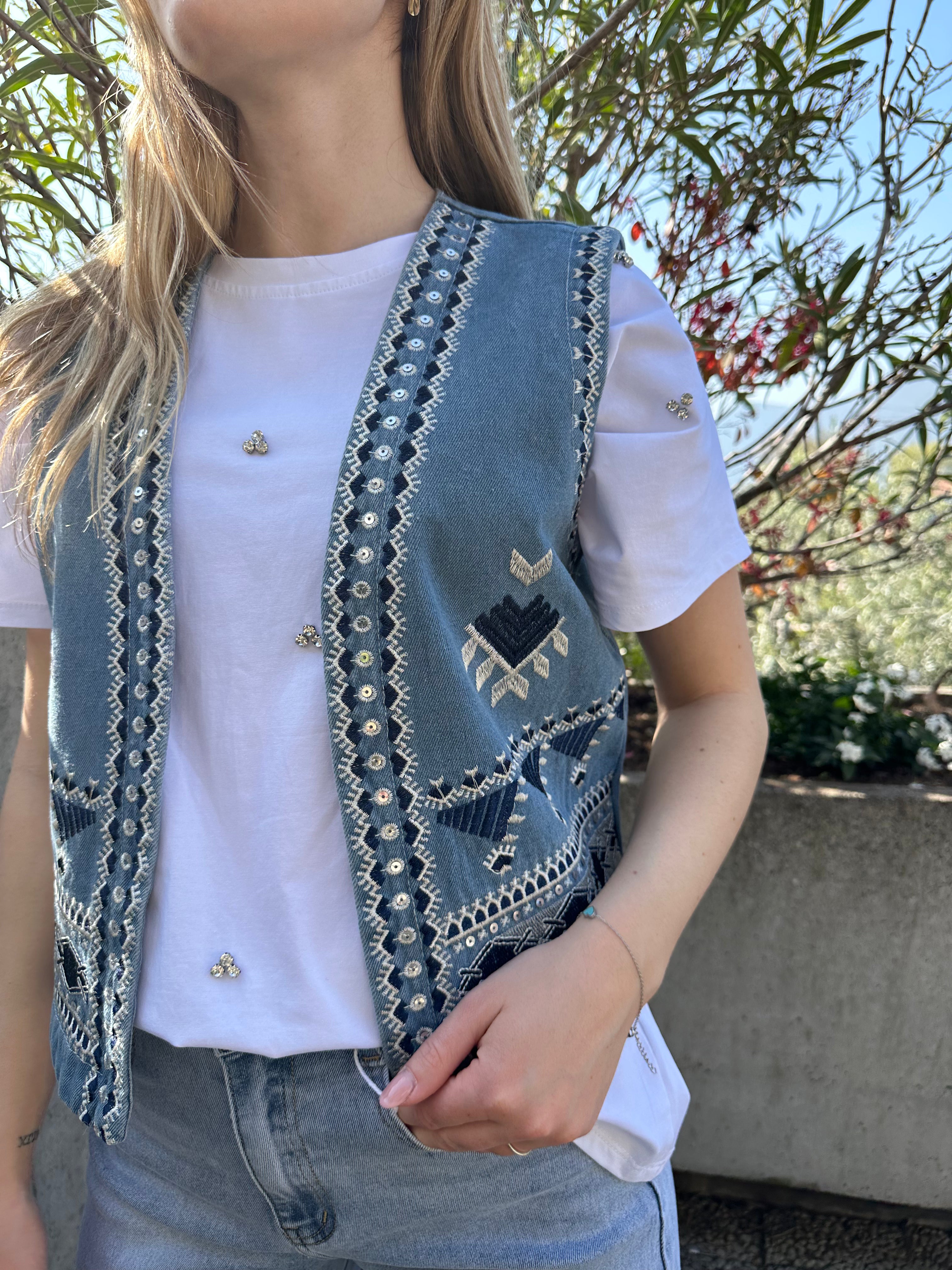 GILET COWBOY DENIM