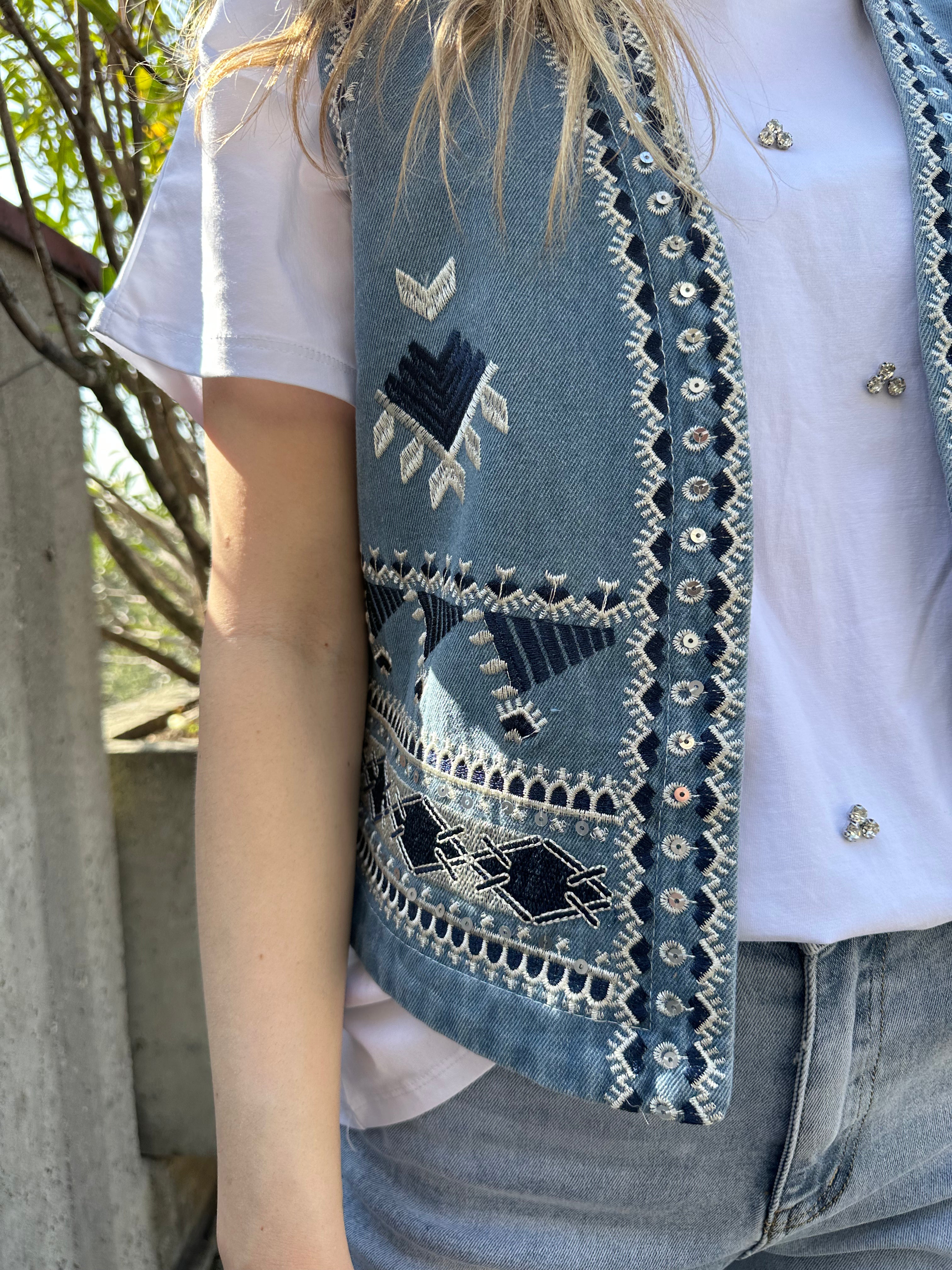 GILET COWBOY DENIM