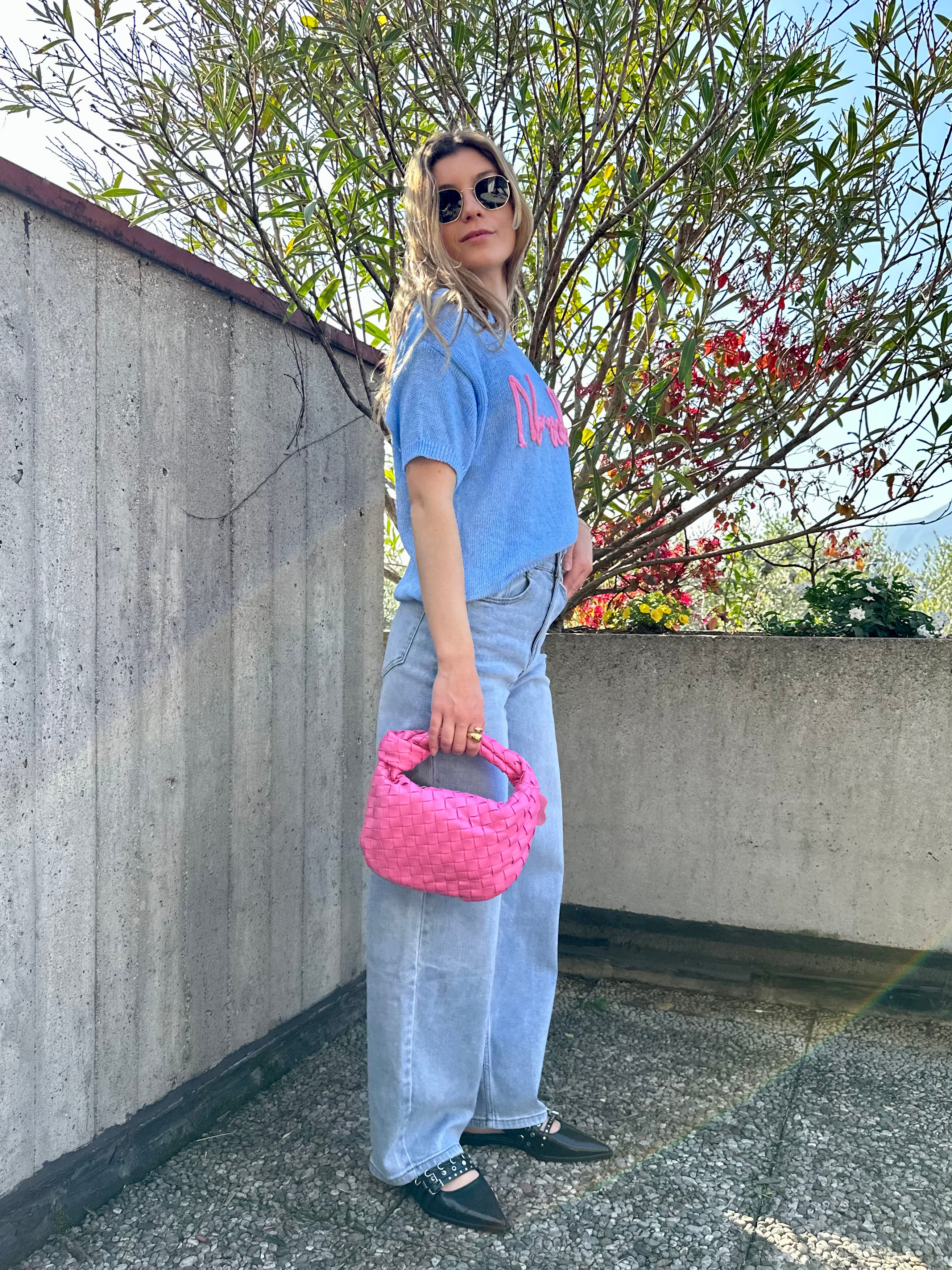 BORSA CHLOE MINI INTRECCIATA ROSA