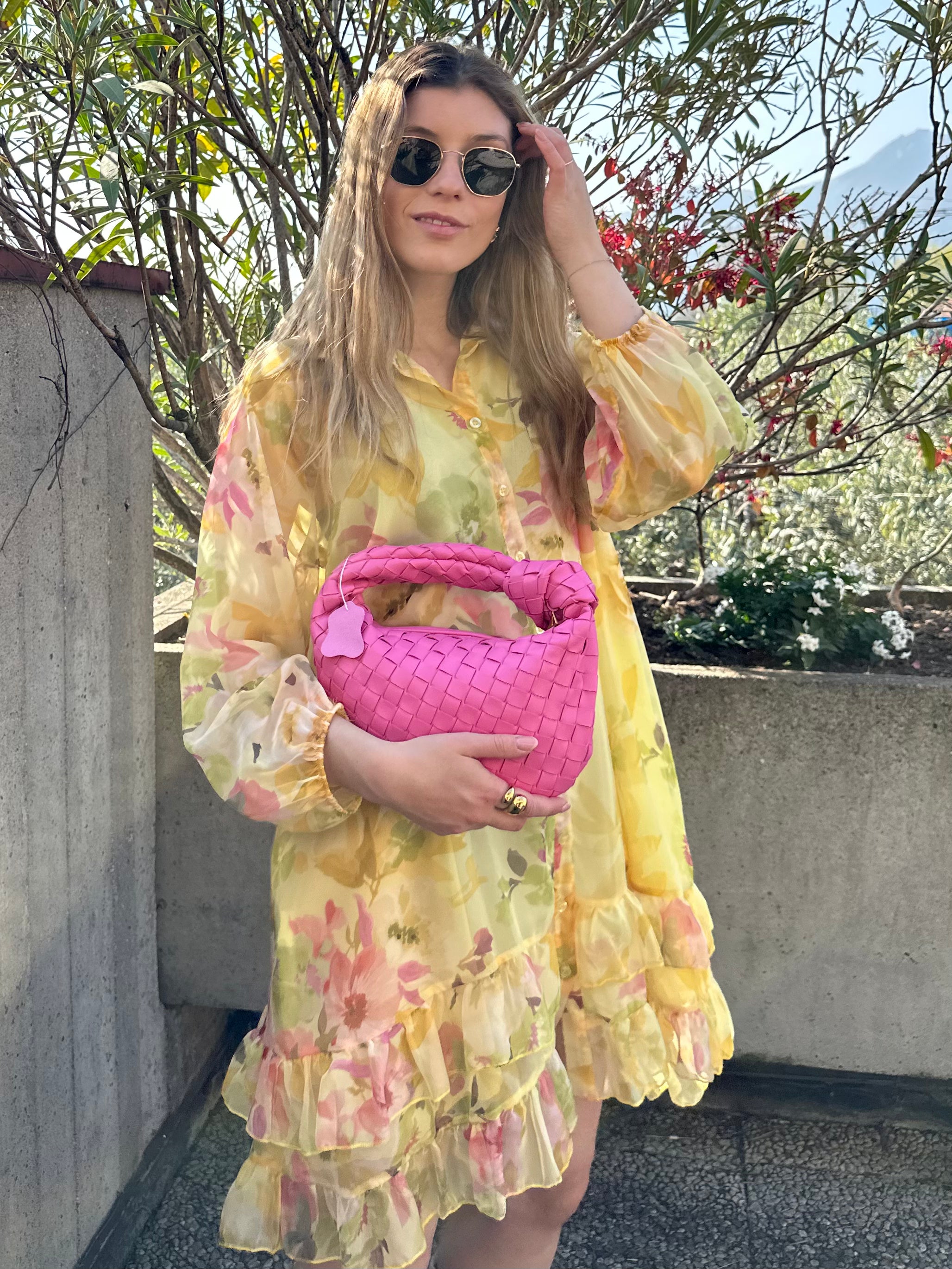 BORSA CHLOE MINI INTRECCIATA ROSA