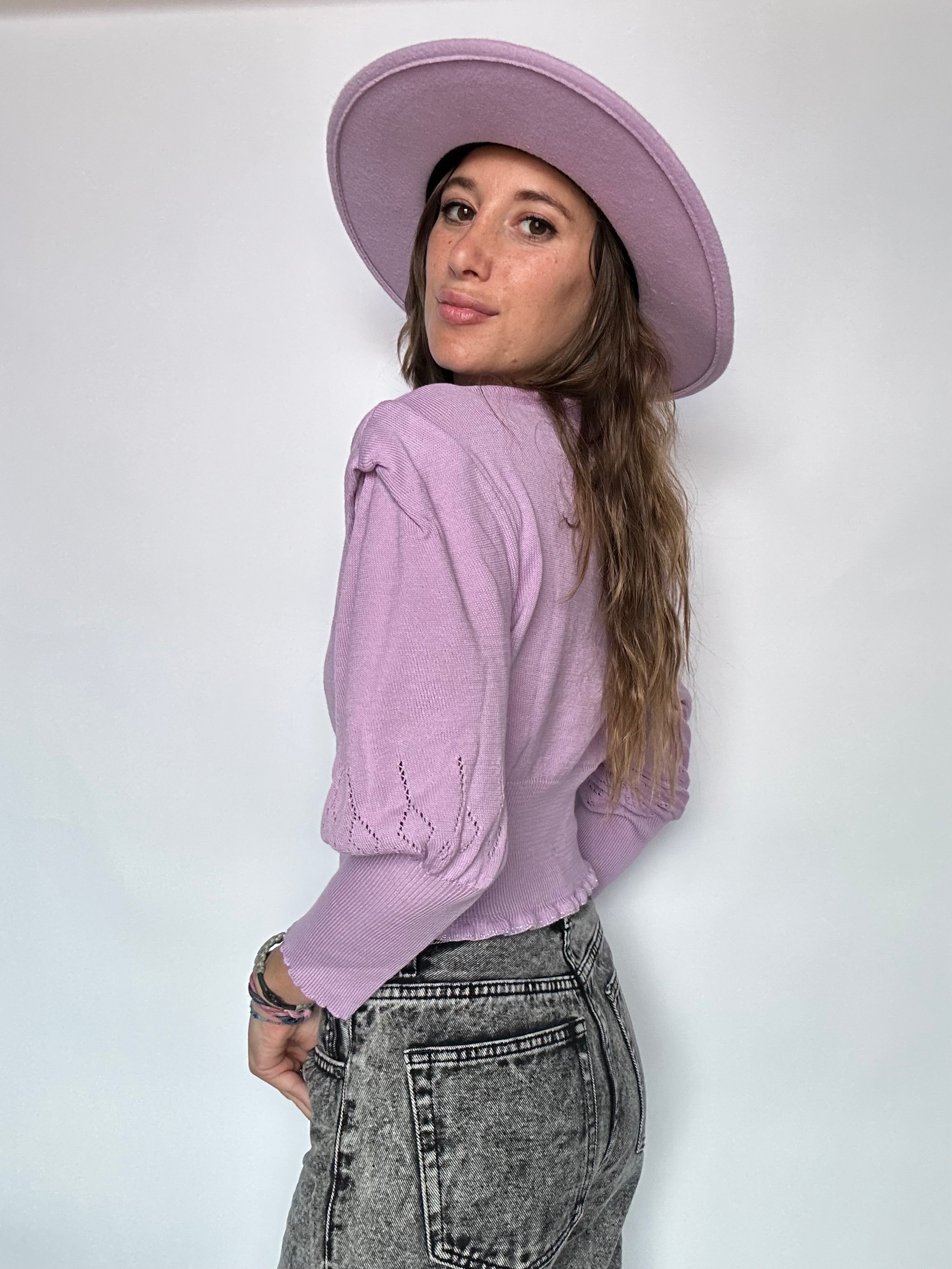 CROP FRANCESE LILLA