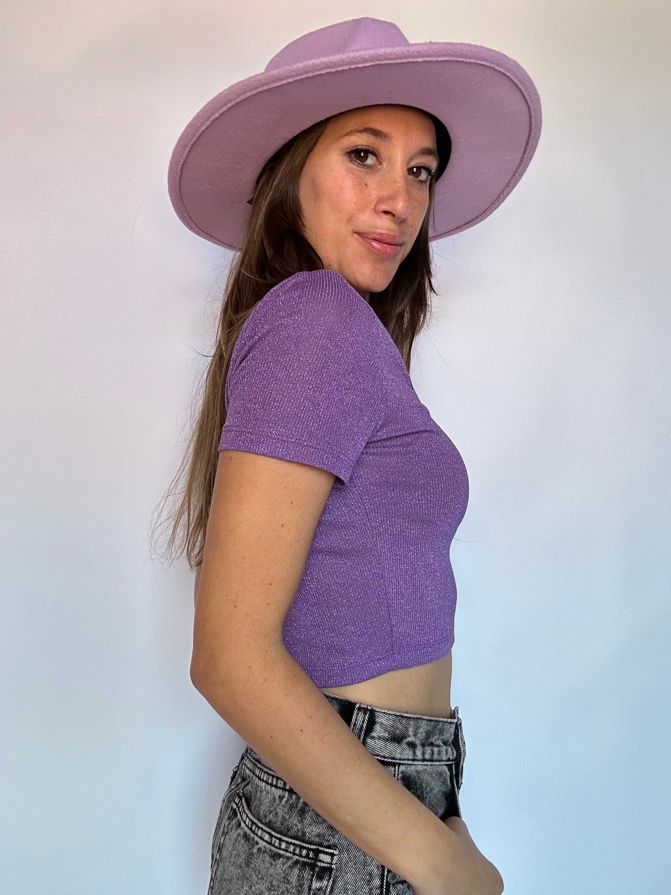 TOP CROP LUMINA VIOLA