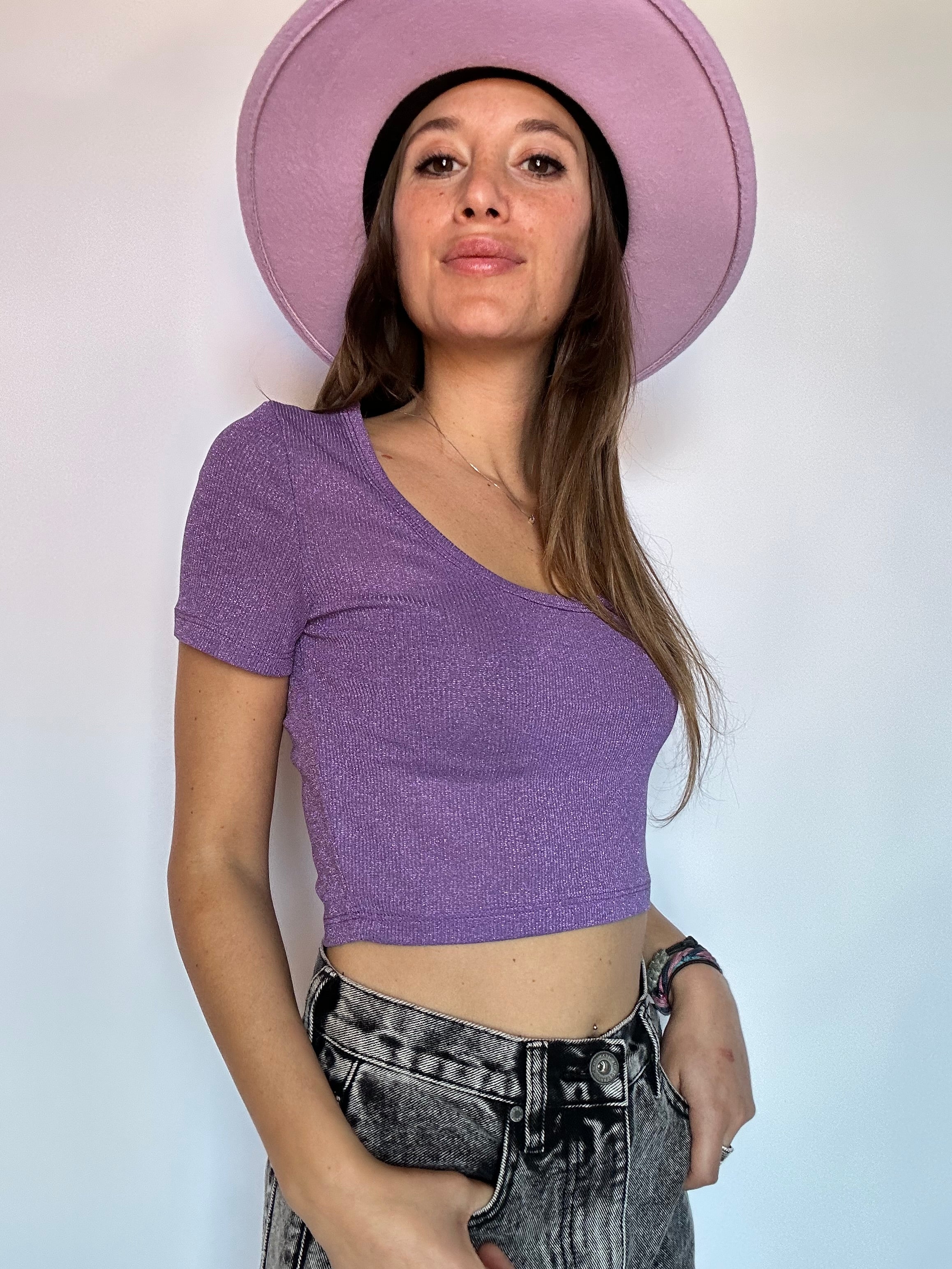 TOP CROP LUMINA VIOLA