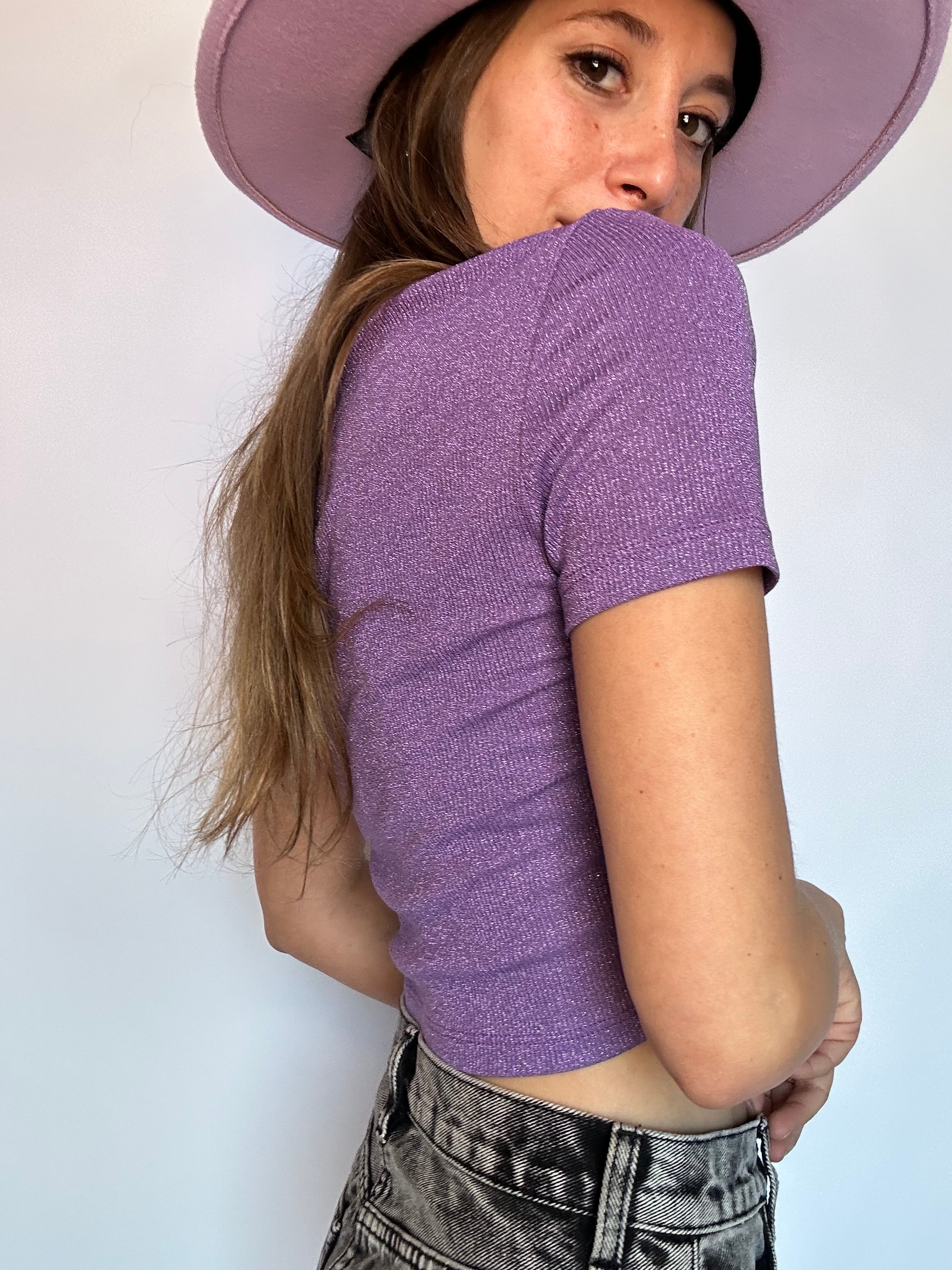 TOP CROP LUMINA VIOLA