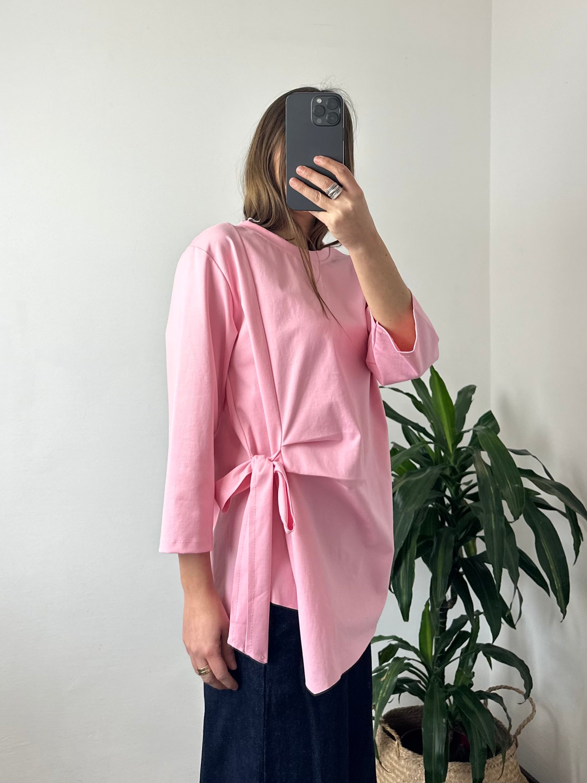 MAGLIA FIOCCO PUNTO MILANO ROSA