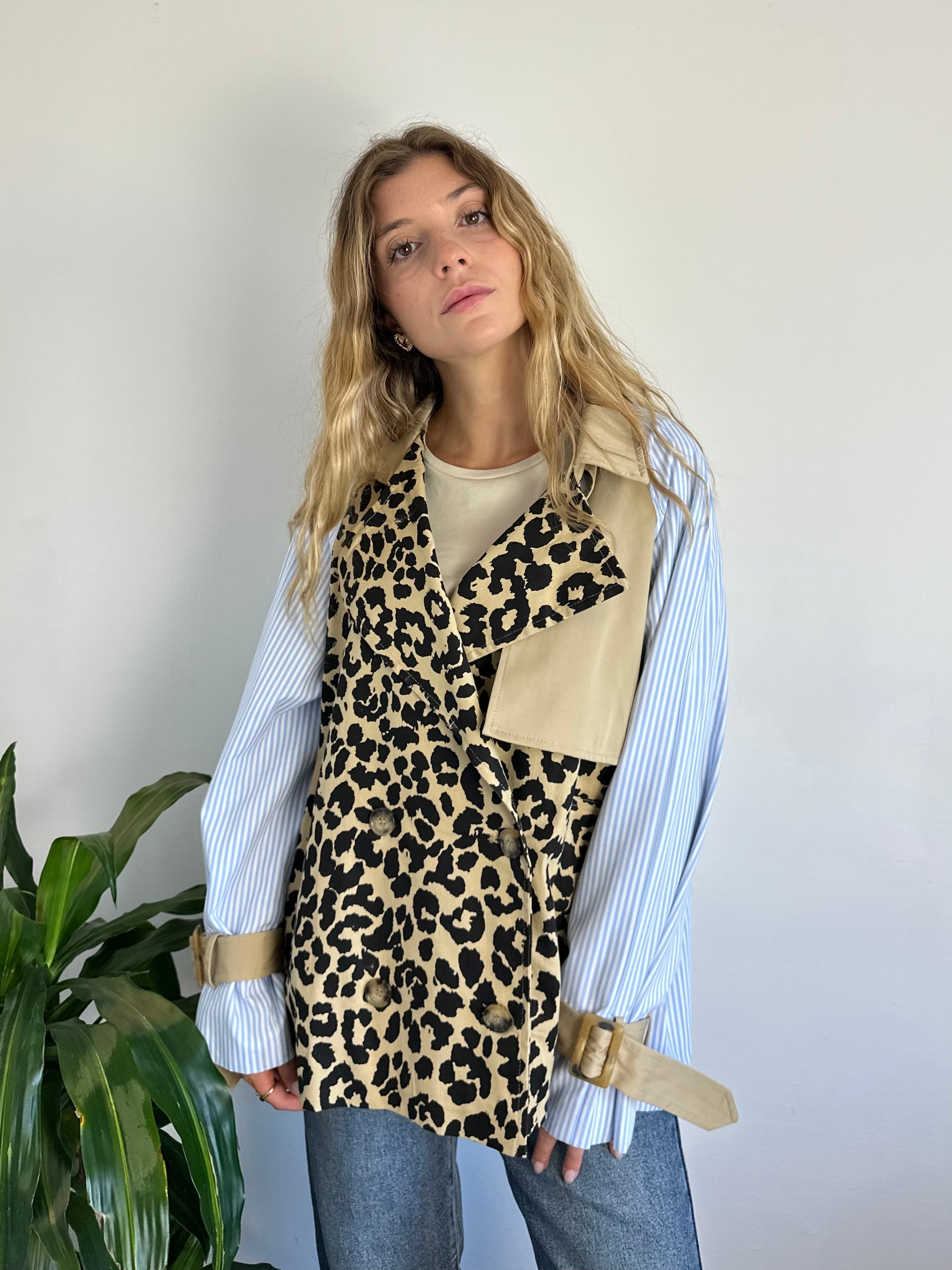 TRENCH LEOPARDATO
