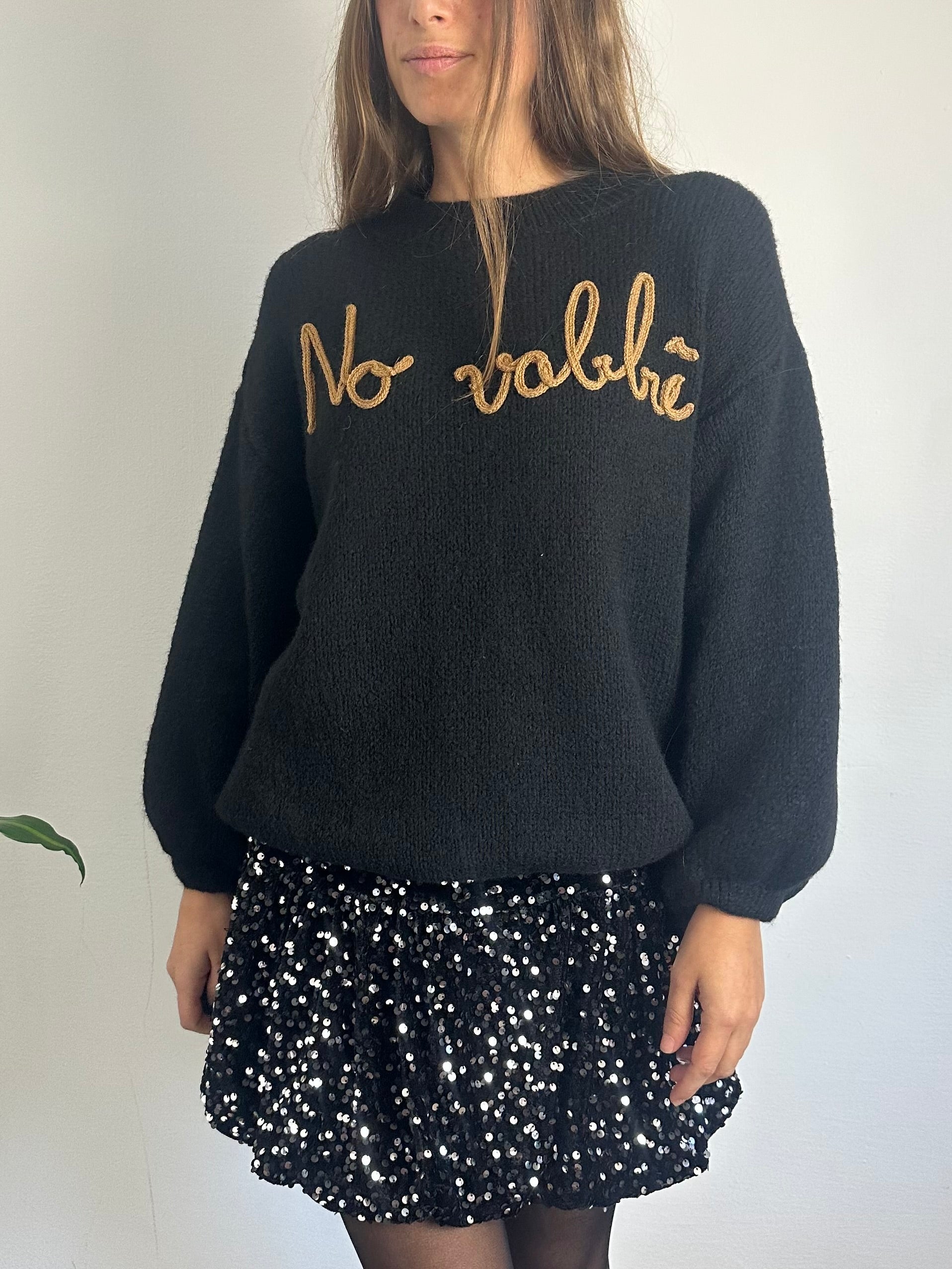 MAGLIONE “ No vabbè “ NERO