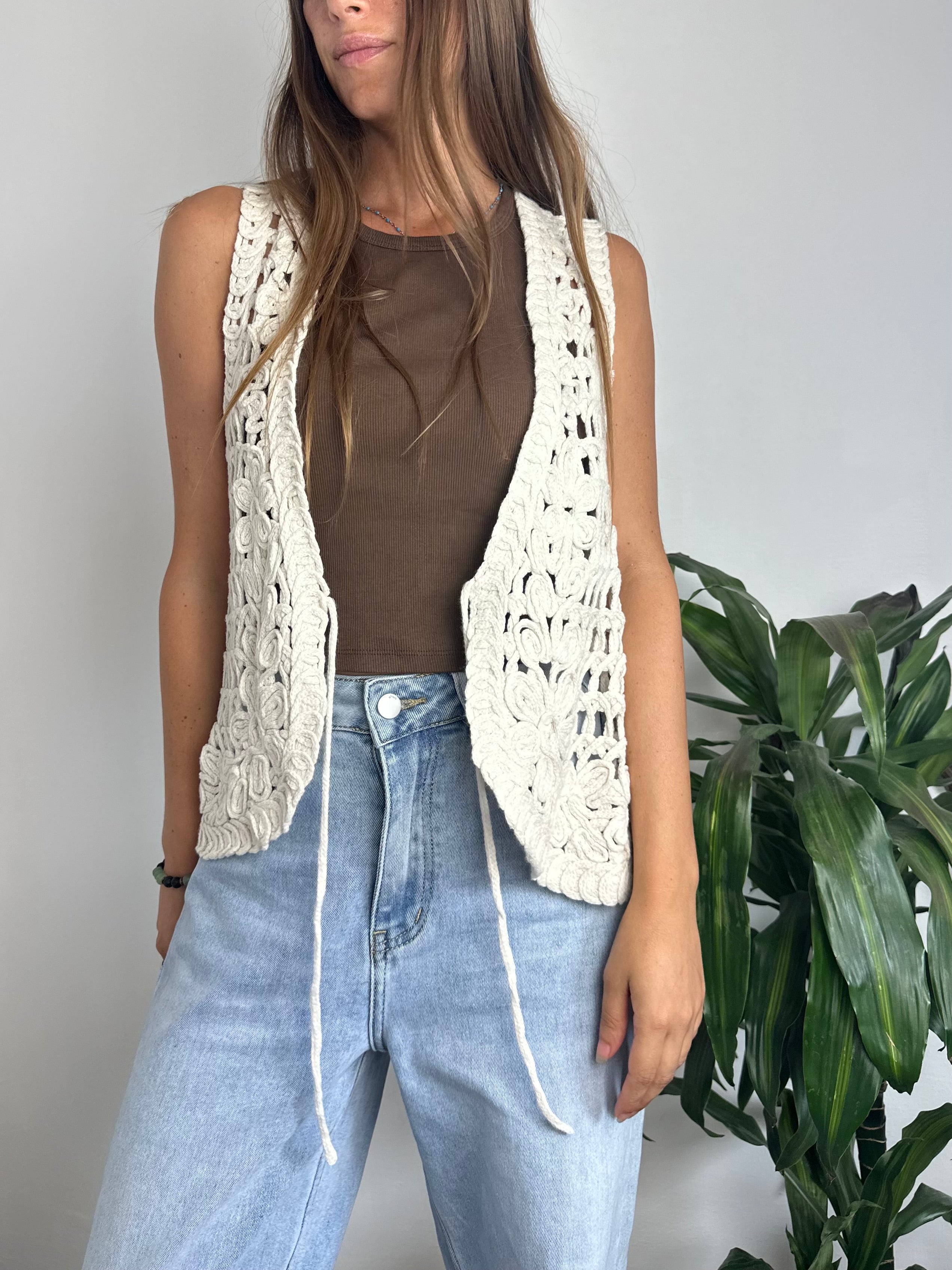 GILET MACRAMÈ 100% COTONE