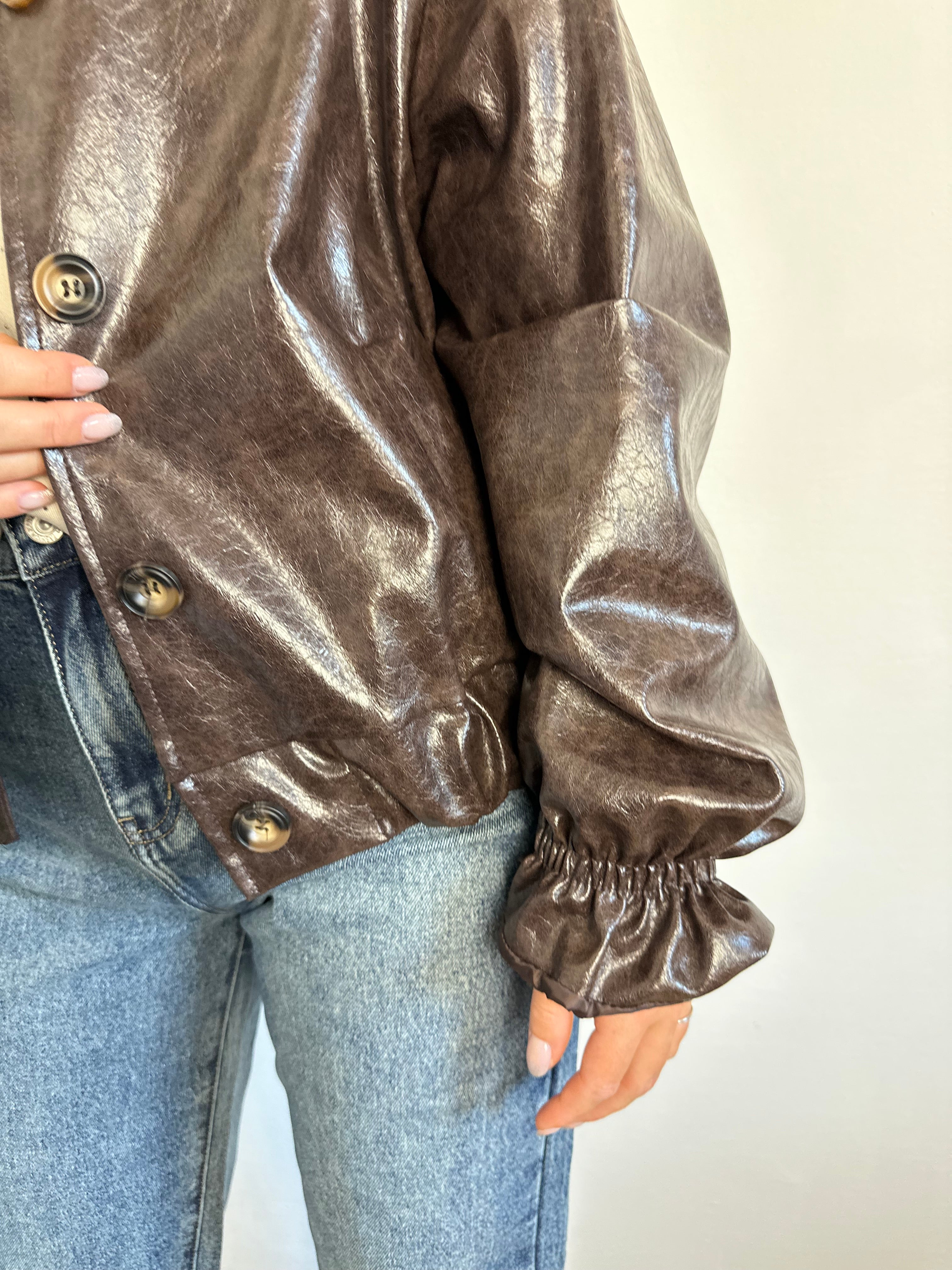 GIACCA BOMBER ECOPELLE