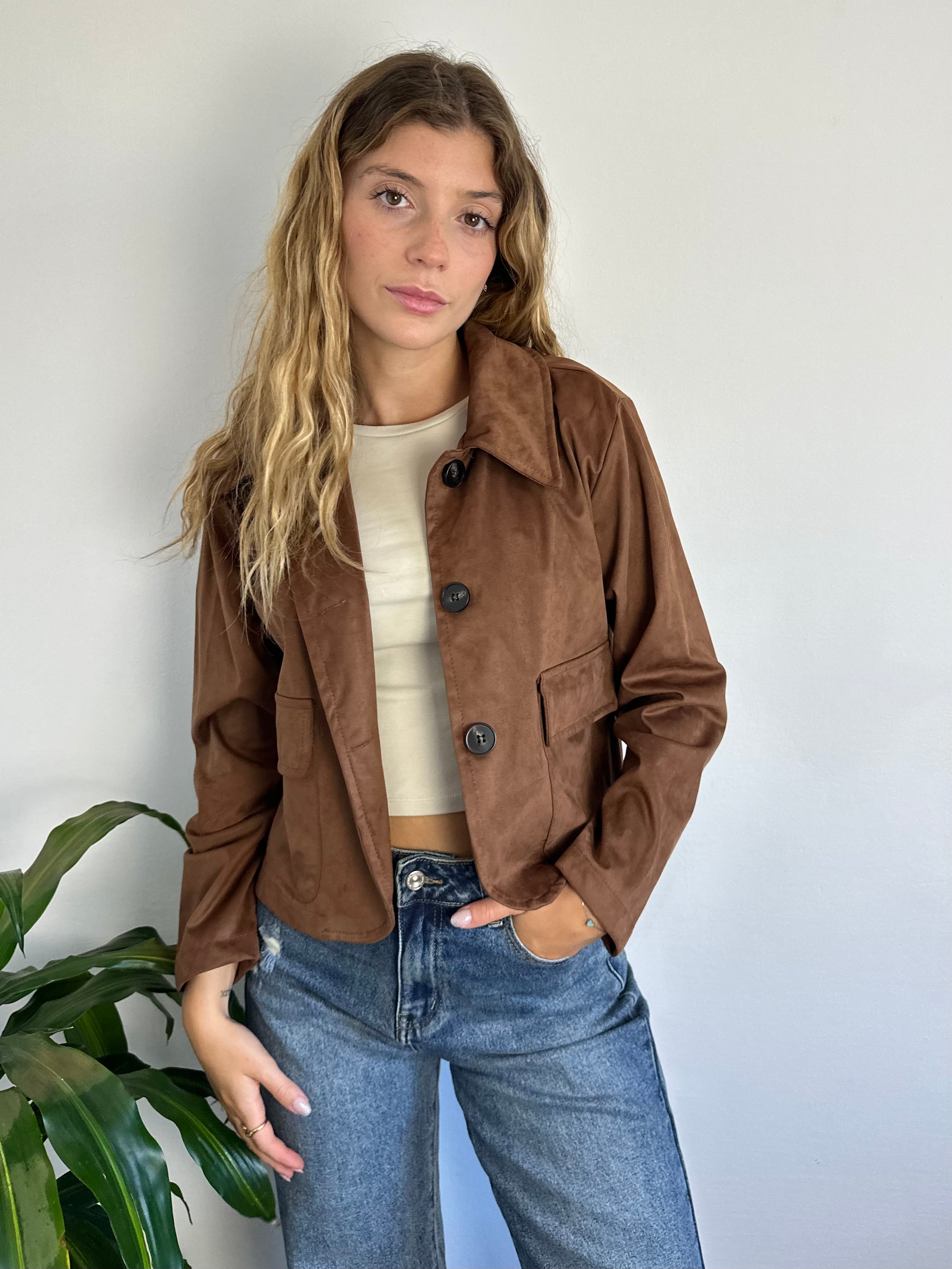 GIACCA CORTA IN SUEDE