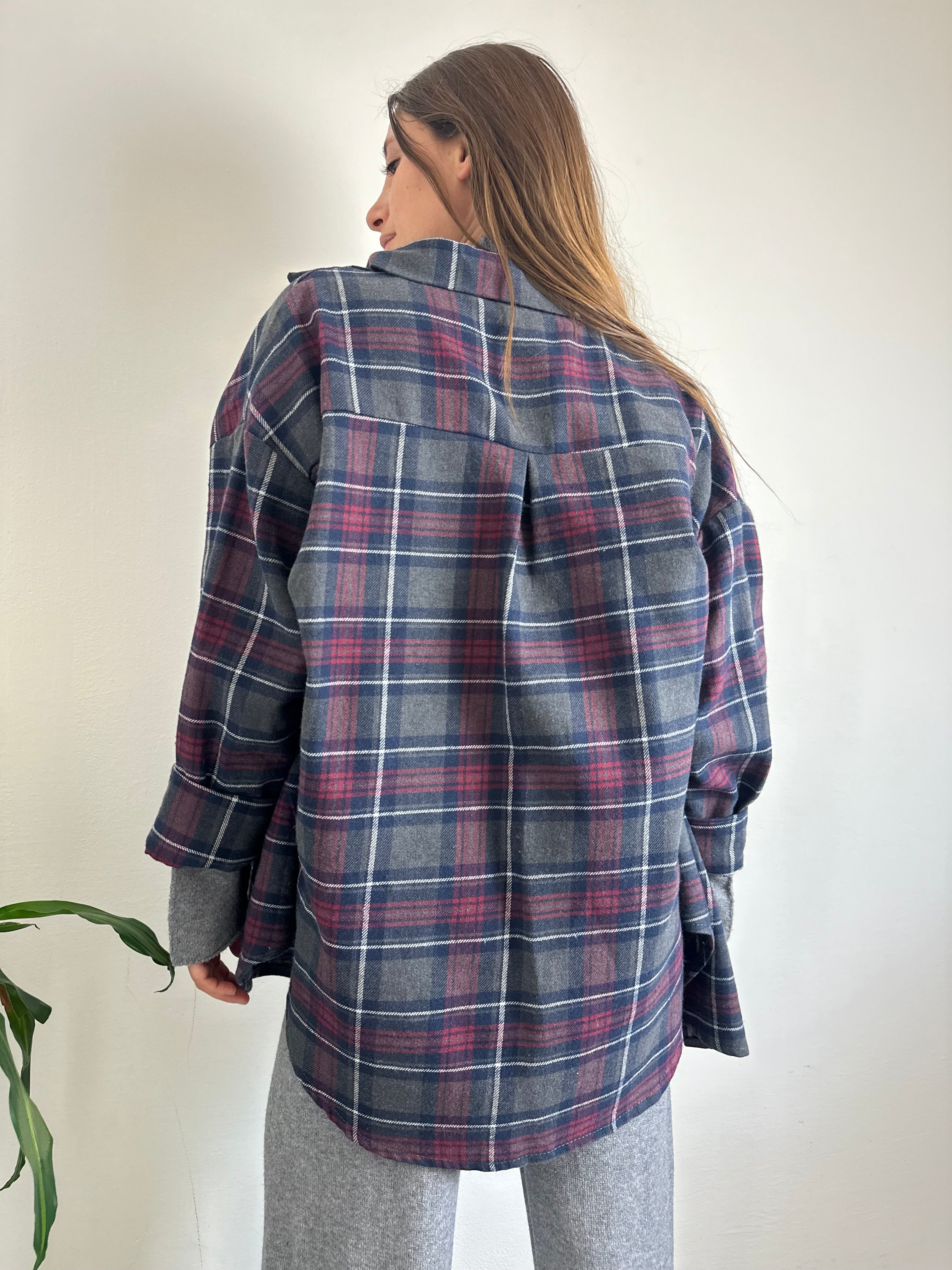 CAMICIA TARTAN GRIGIA