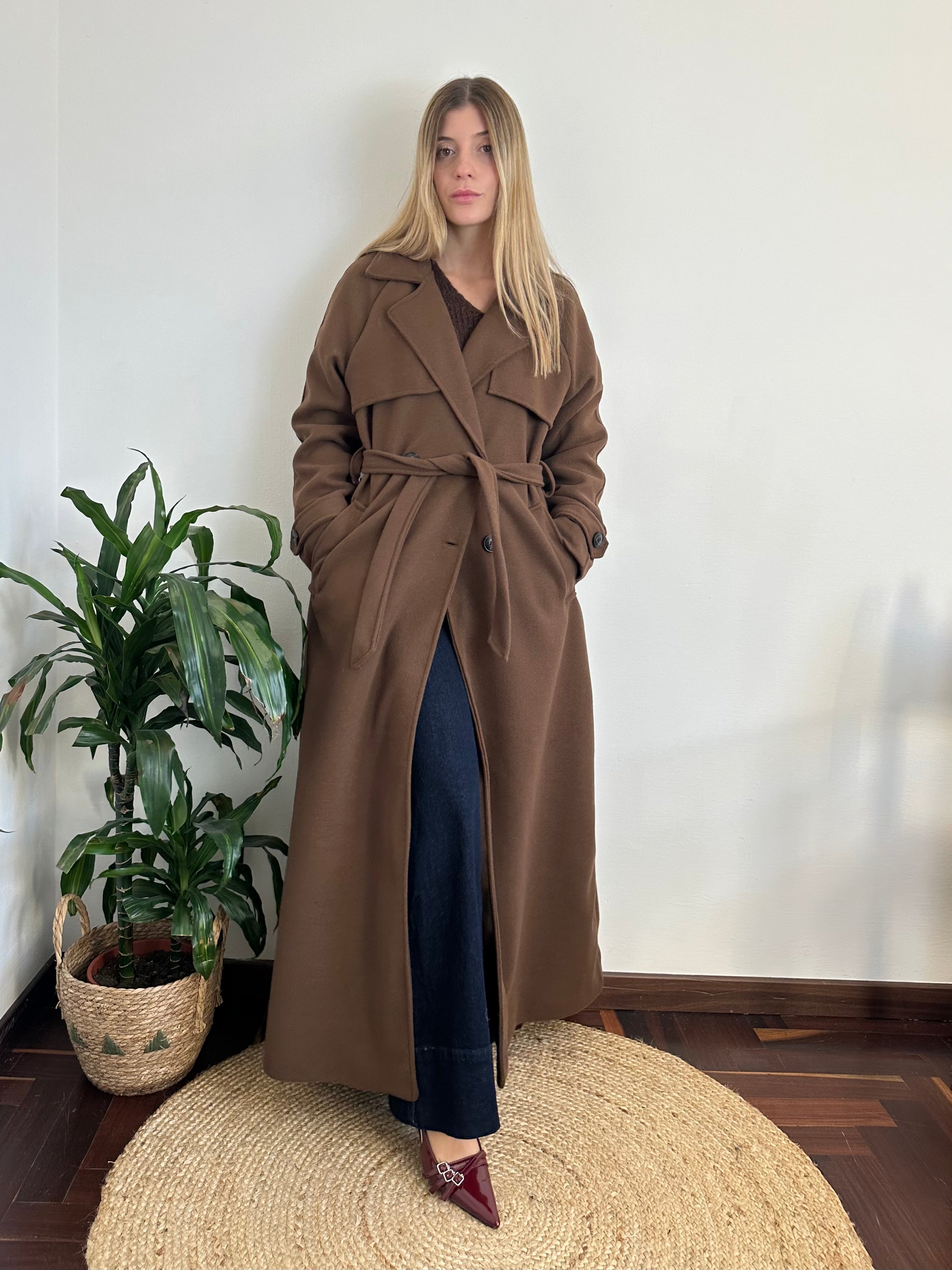 CAPPOTTO LUNGO MARRONE