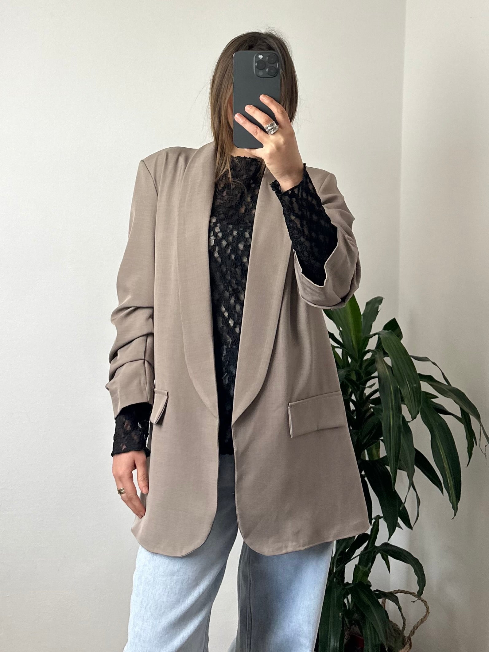 MAGLIA ELASTICIZZATA PIZZO NERO