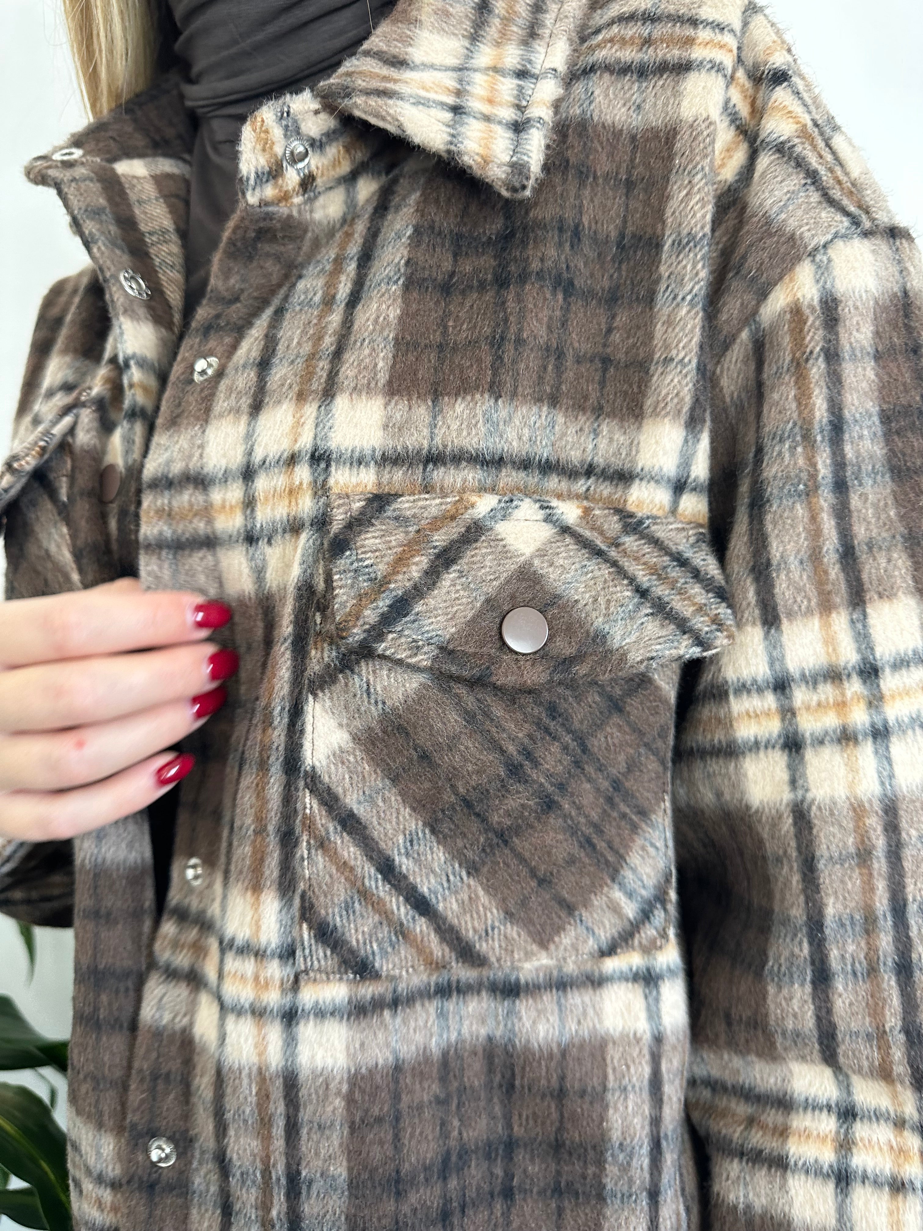 CAMICIA PELOSA COTONE MARRONE