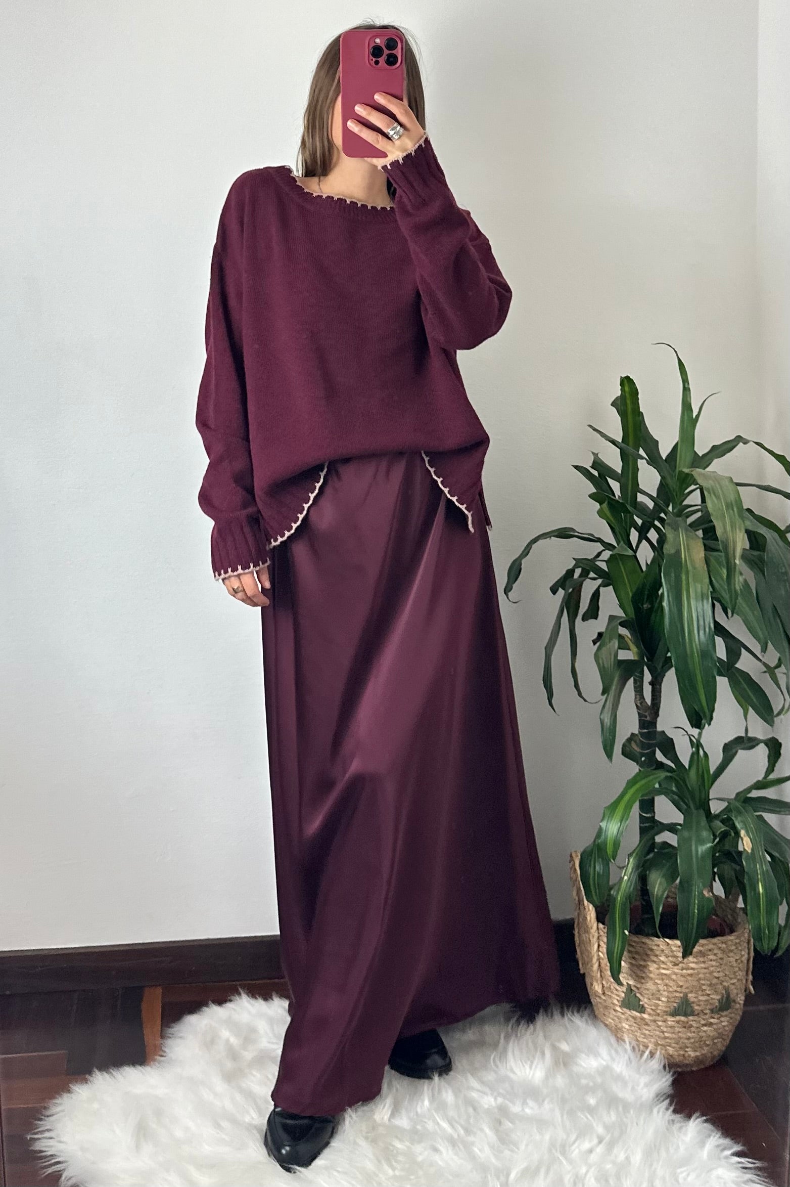 MAGLIONE in LANA BORDEAUX