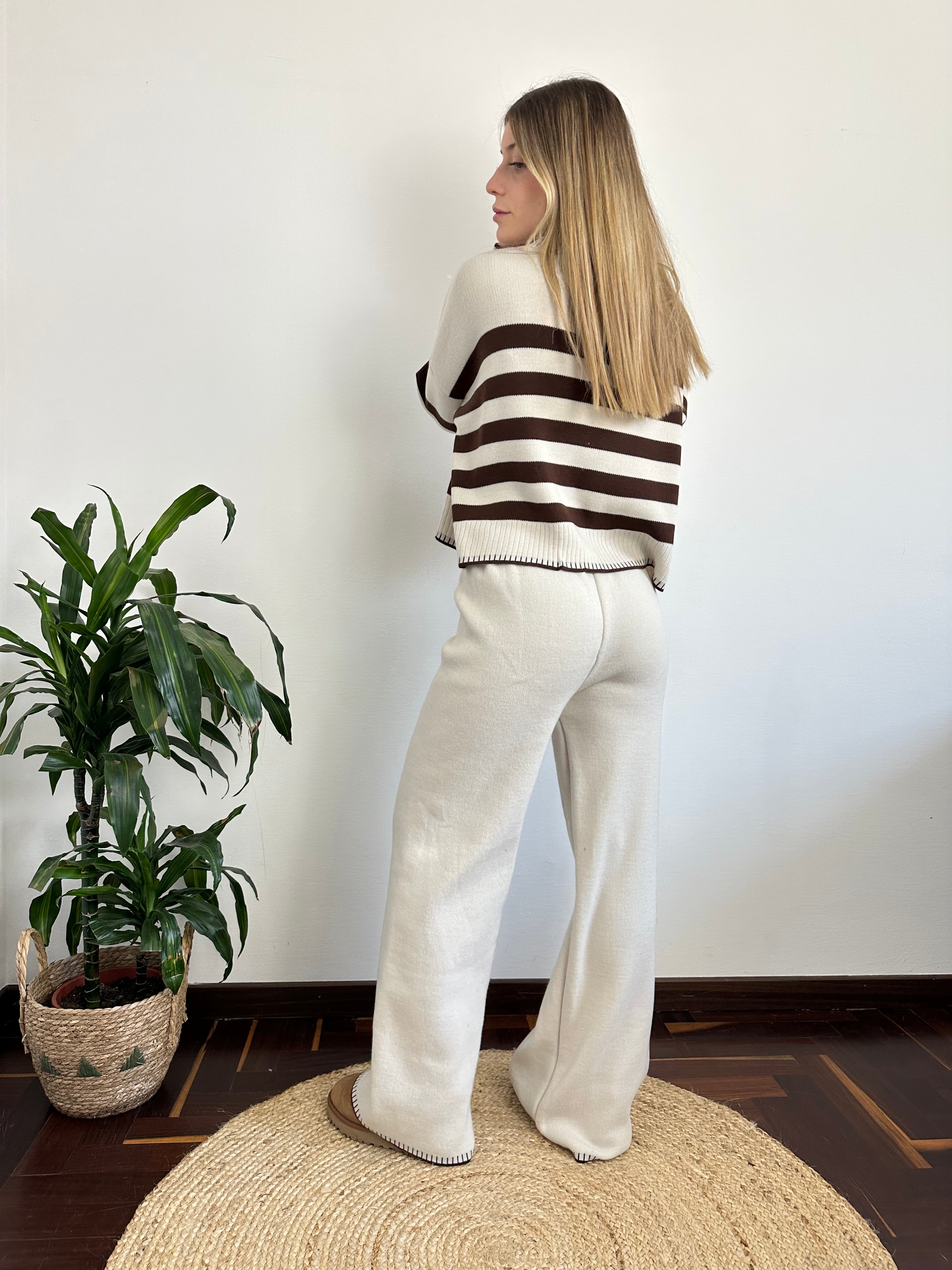 COORDINATO RIGHE misto LANA