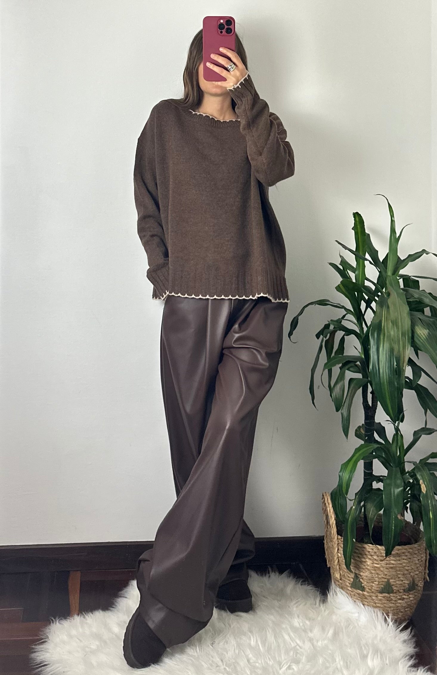 MAGLIONE in LANA MARRONE