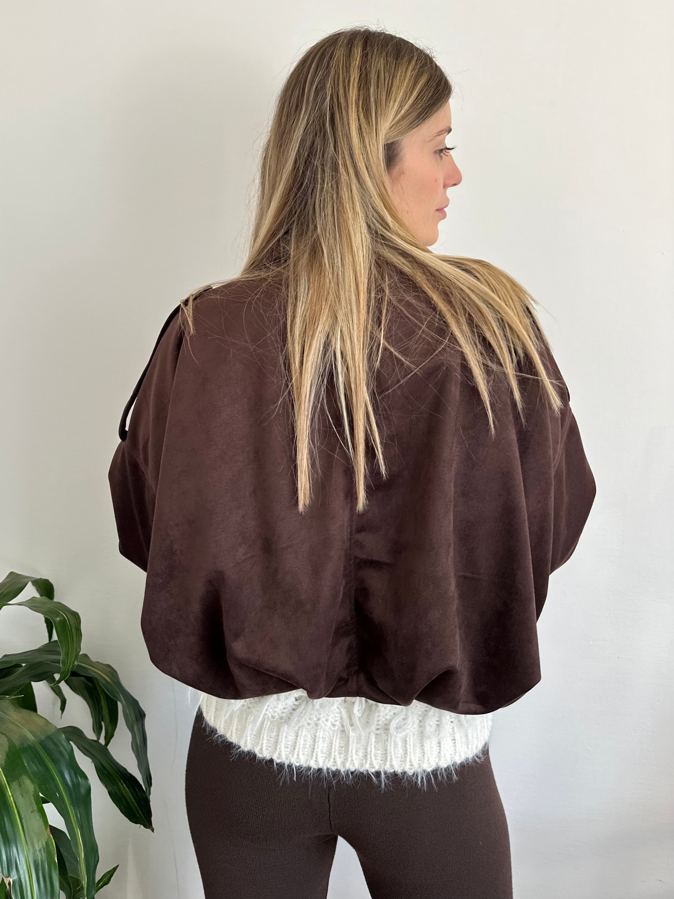 GIACCA SUEDE MARRONE