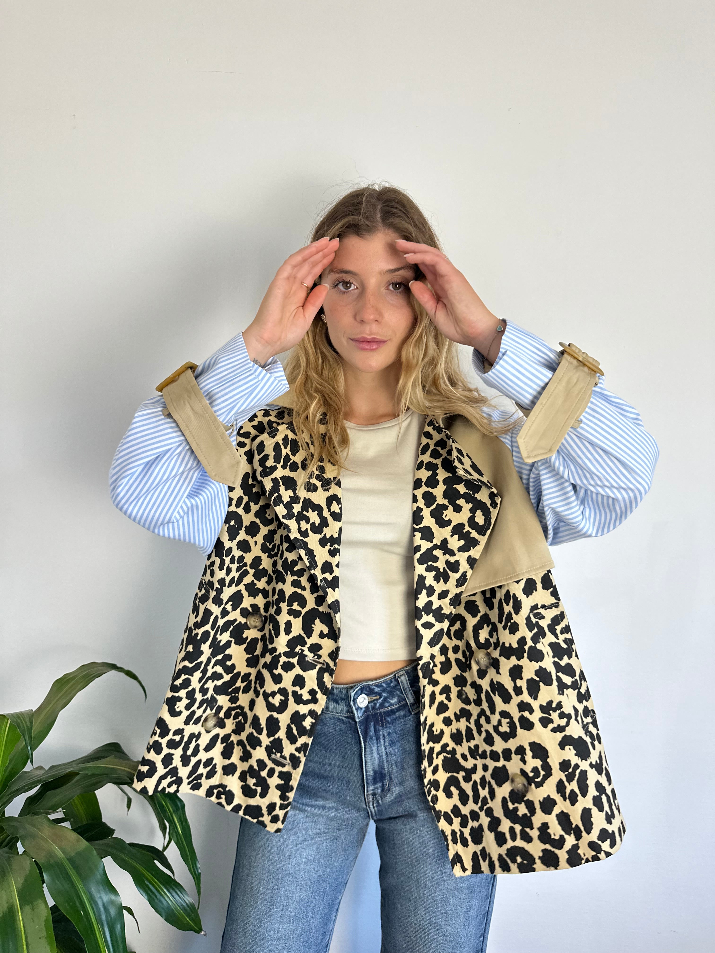 TRENCH LEOPARDATO