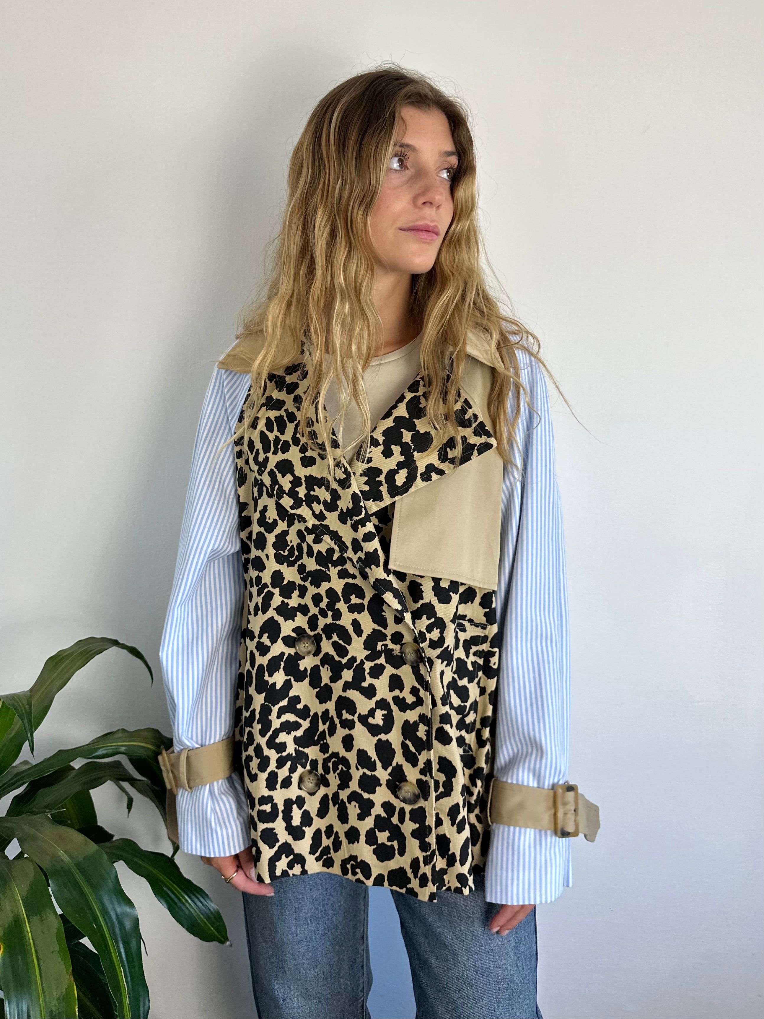 TRENCH LEOPARDATO