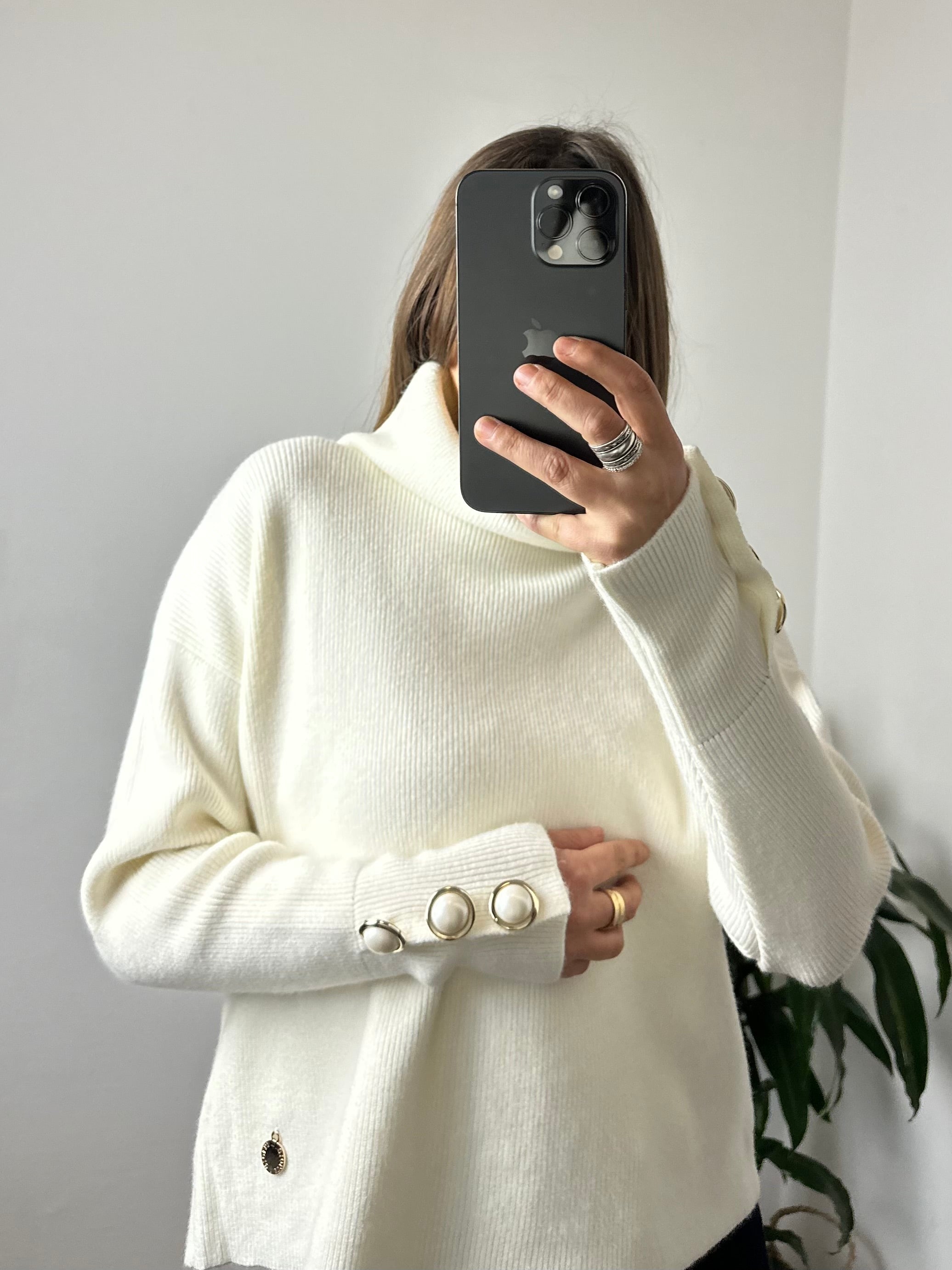 PULLOVER DOLCEVITA in VISCOSA GIOIELLO BIANCO