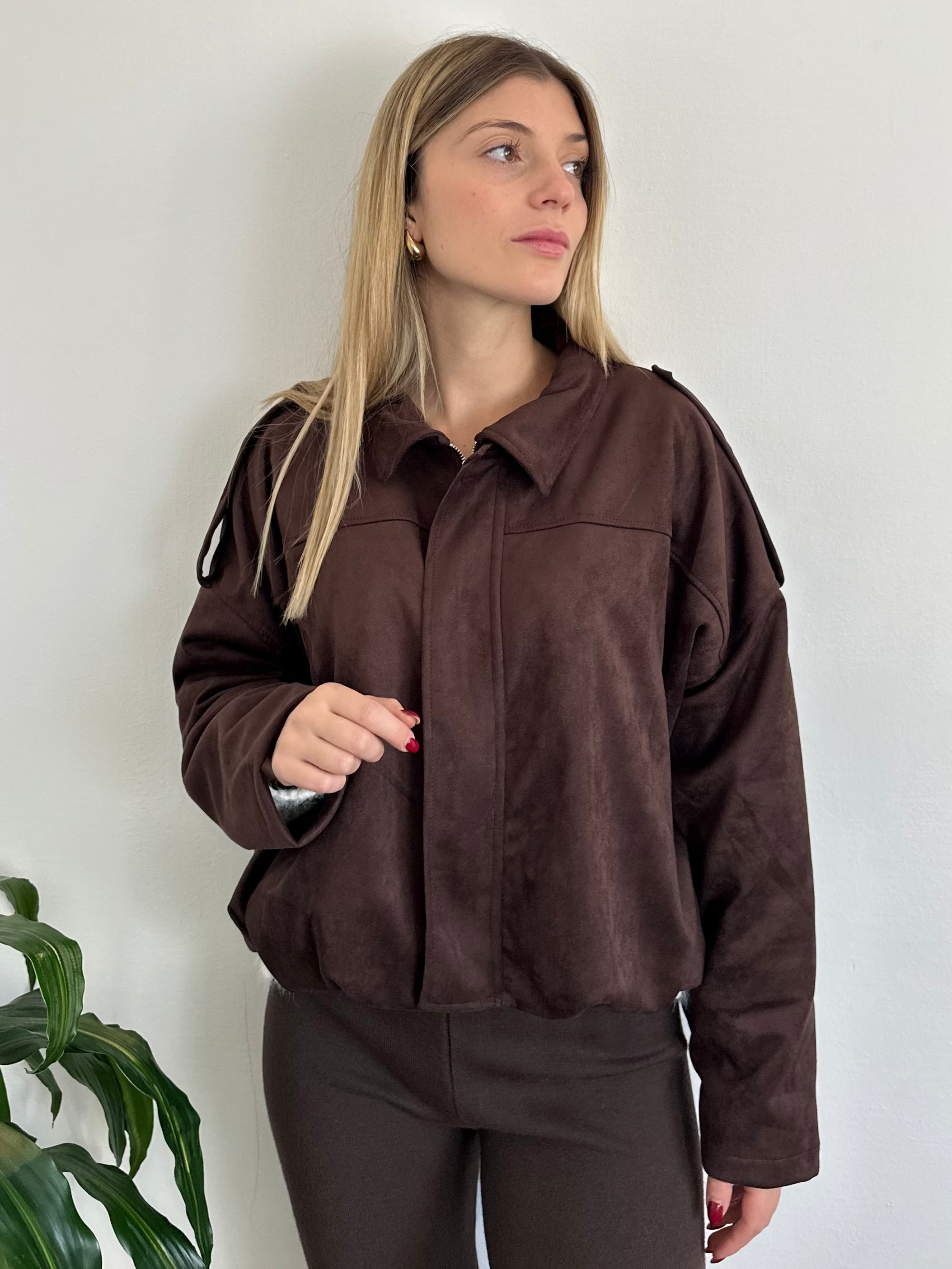 GIACCA SUEDE MARRONE
