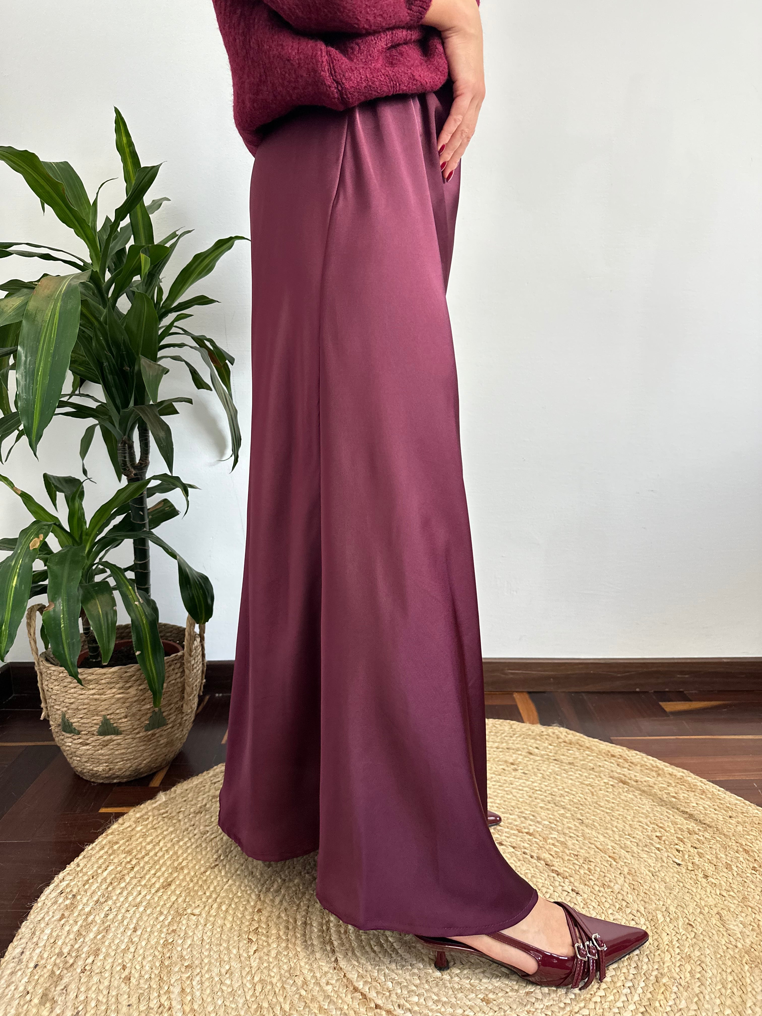 GONNA SATIN BORDEAUX