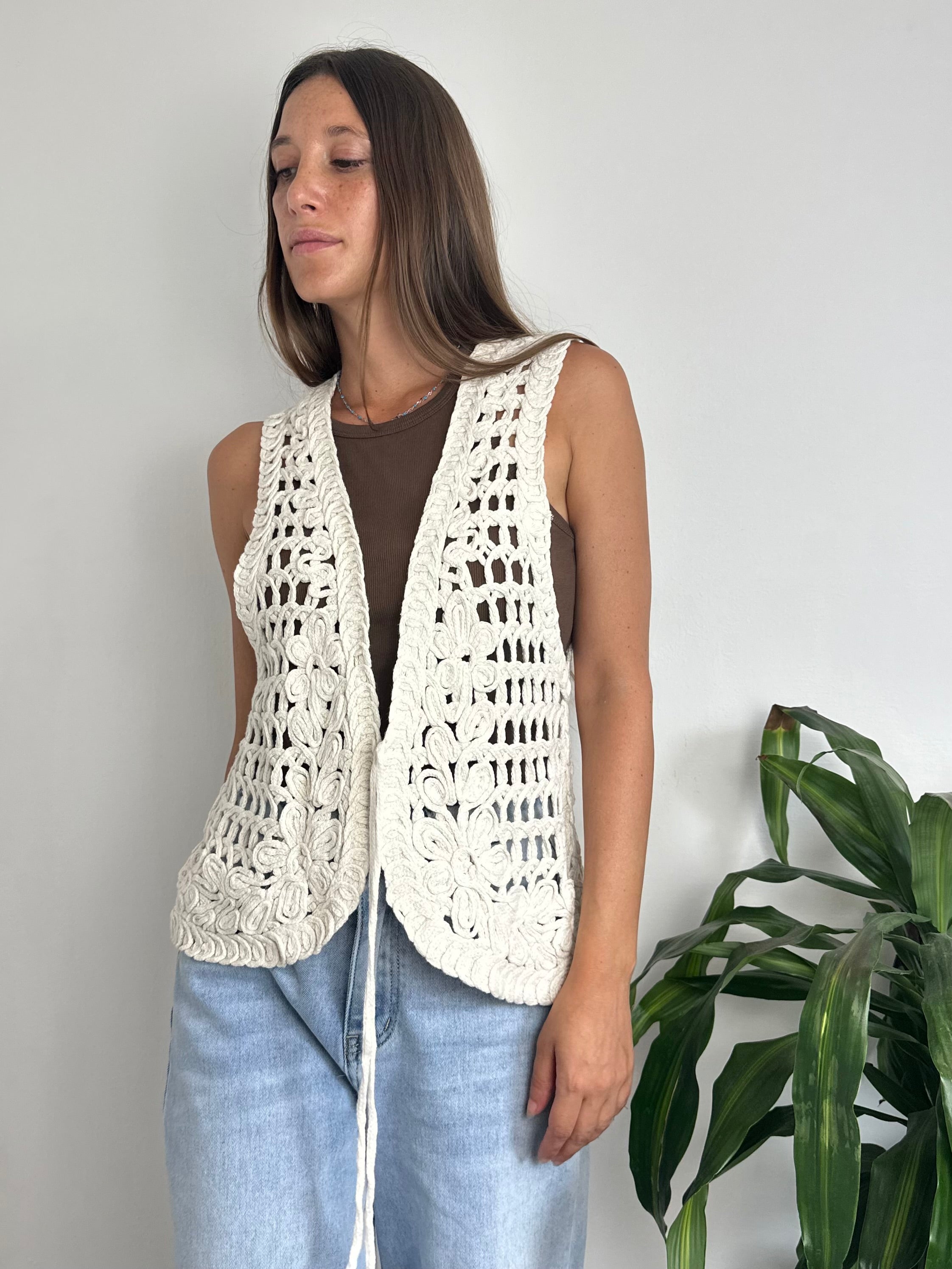 GILET MACRAMÈ 100% COTONE
