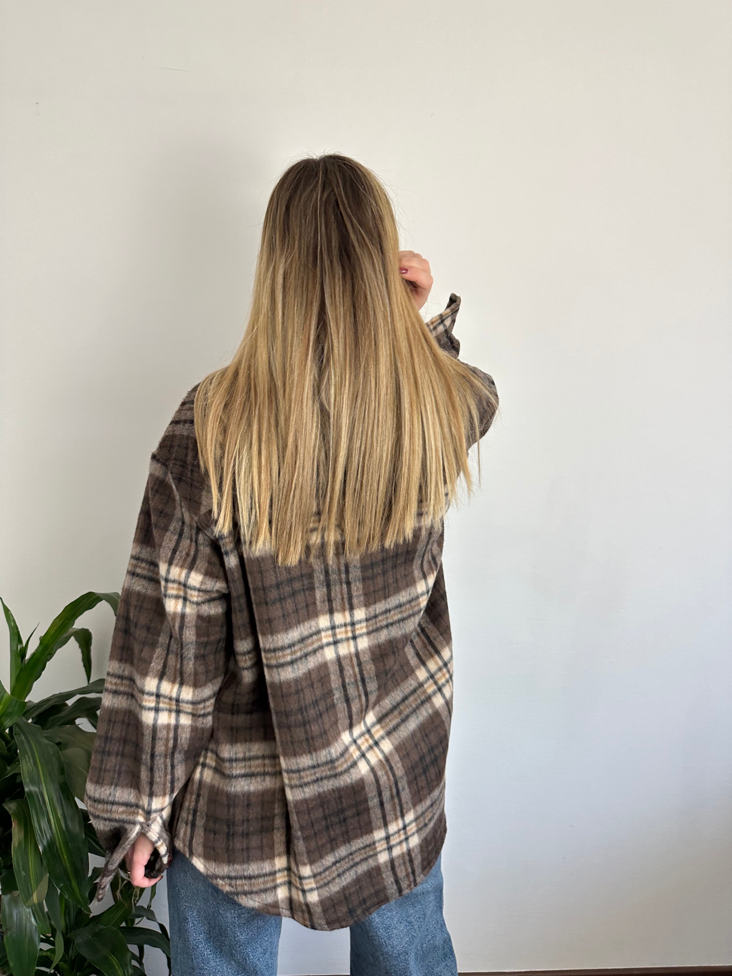 CAMICIA PELOSA COTONE MARRONE