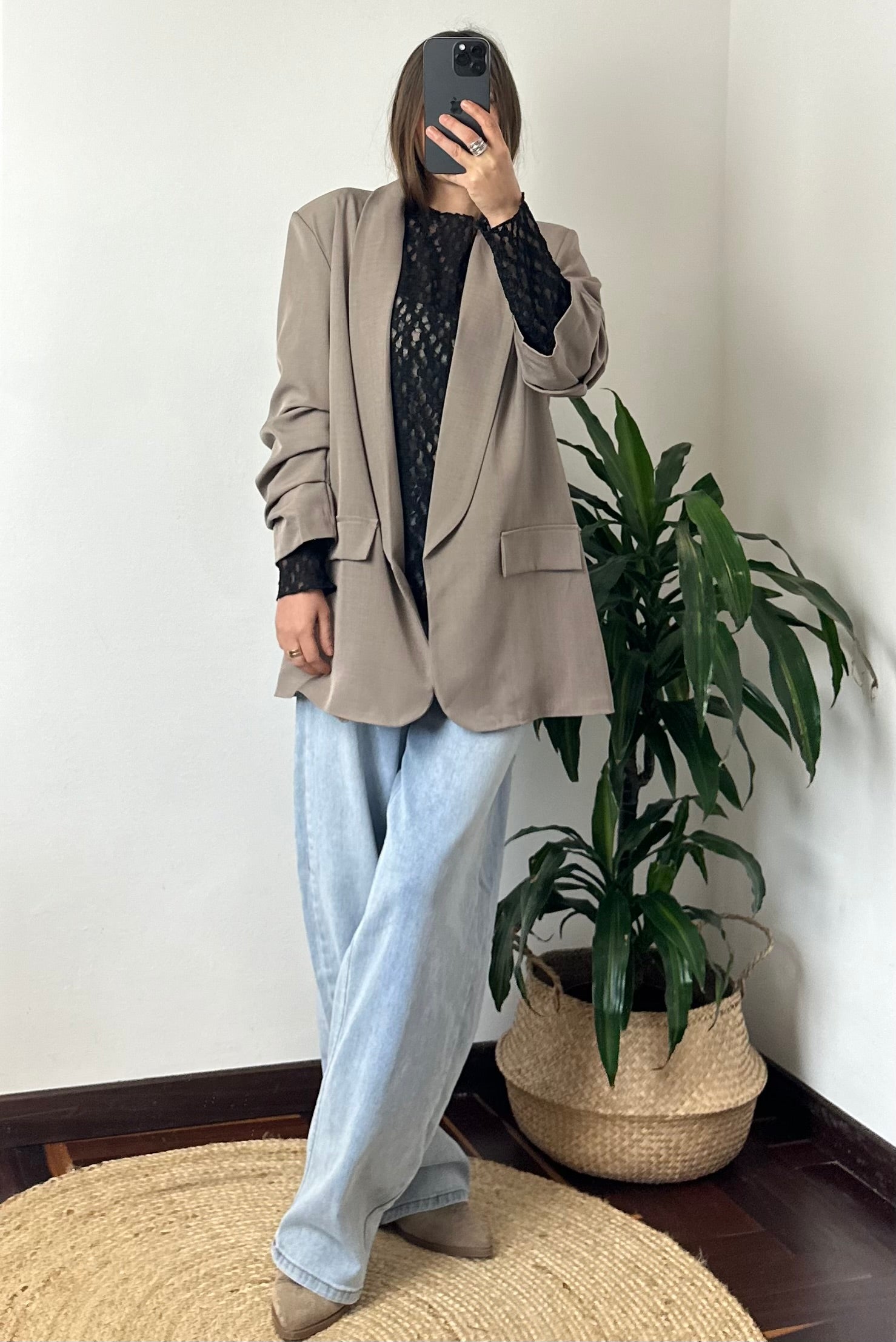 MAGLIA ELASTICIZZATA PIZZO NERO