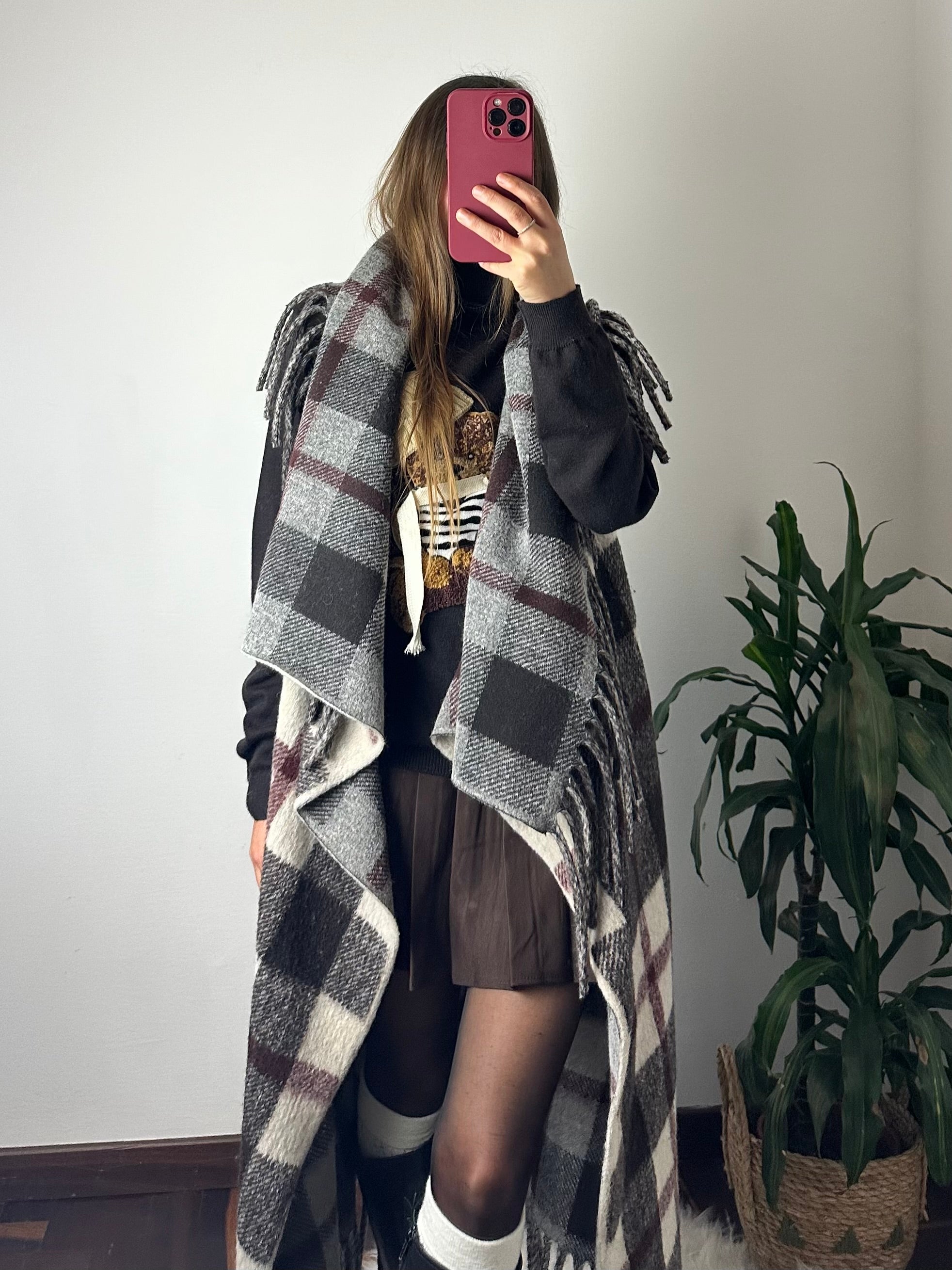 SMANICATO TARTAN in LANA