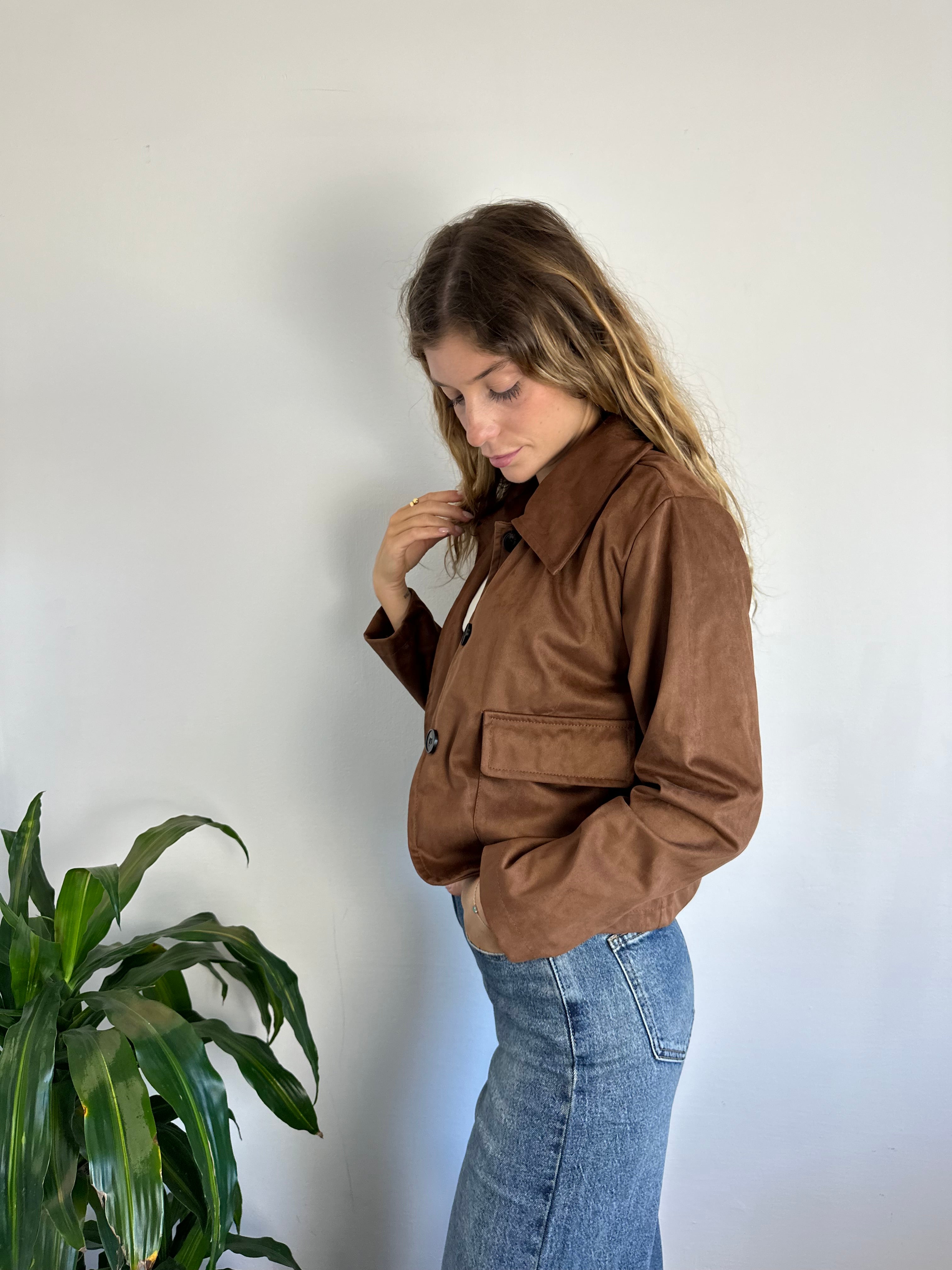 GIACCA CORTA IN SUEDE