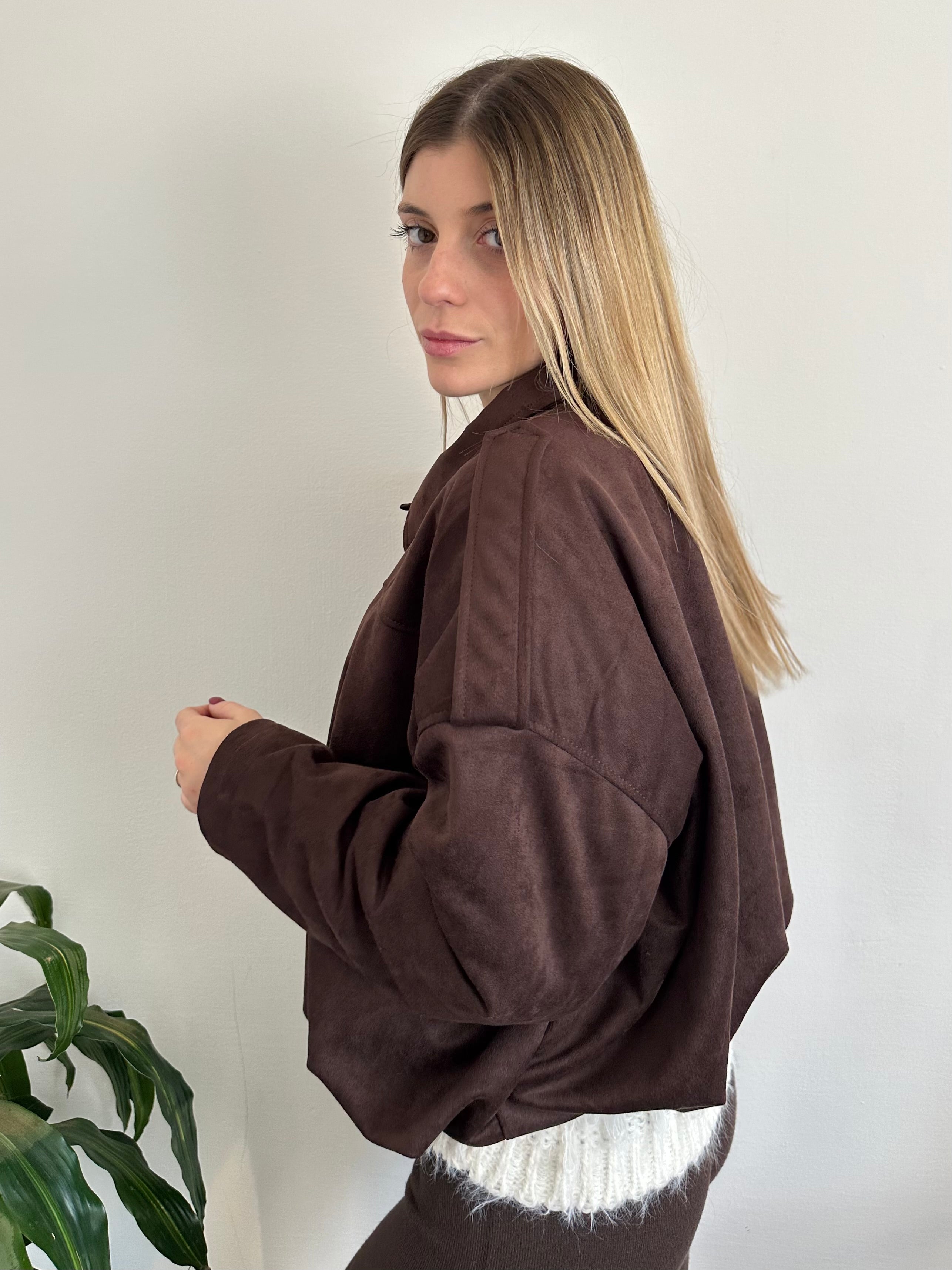 GIACCA SUEDE MARRONE