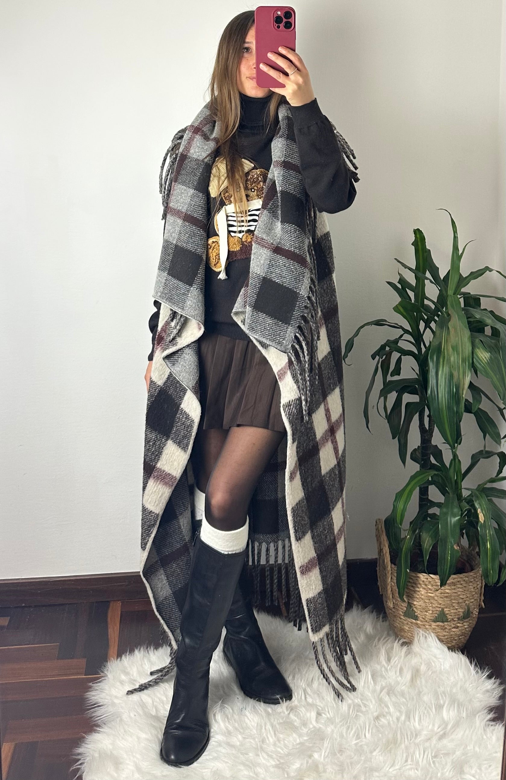 SMANICATO TARTAN in LANA