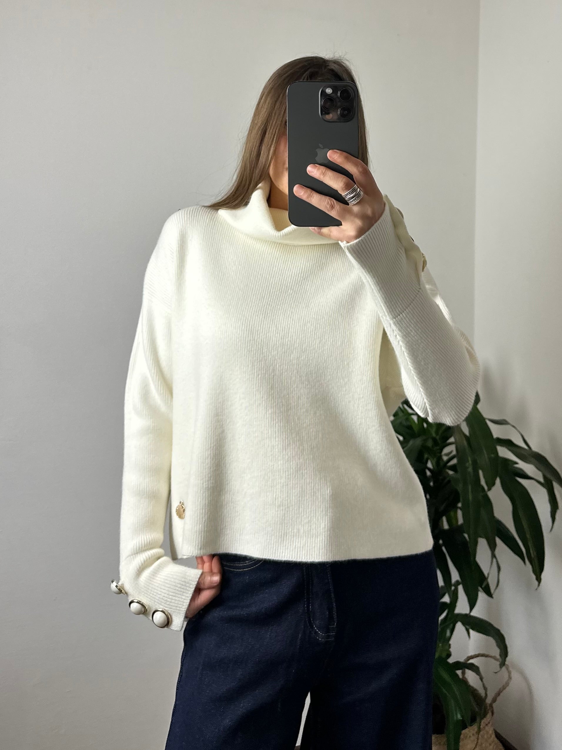 PULLOVER DOLCEVITA in VISCOSA GIOIELLO BIANCO