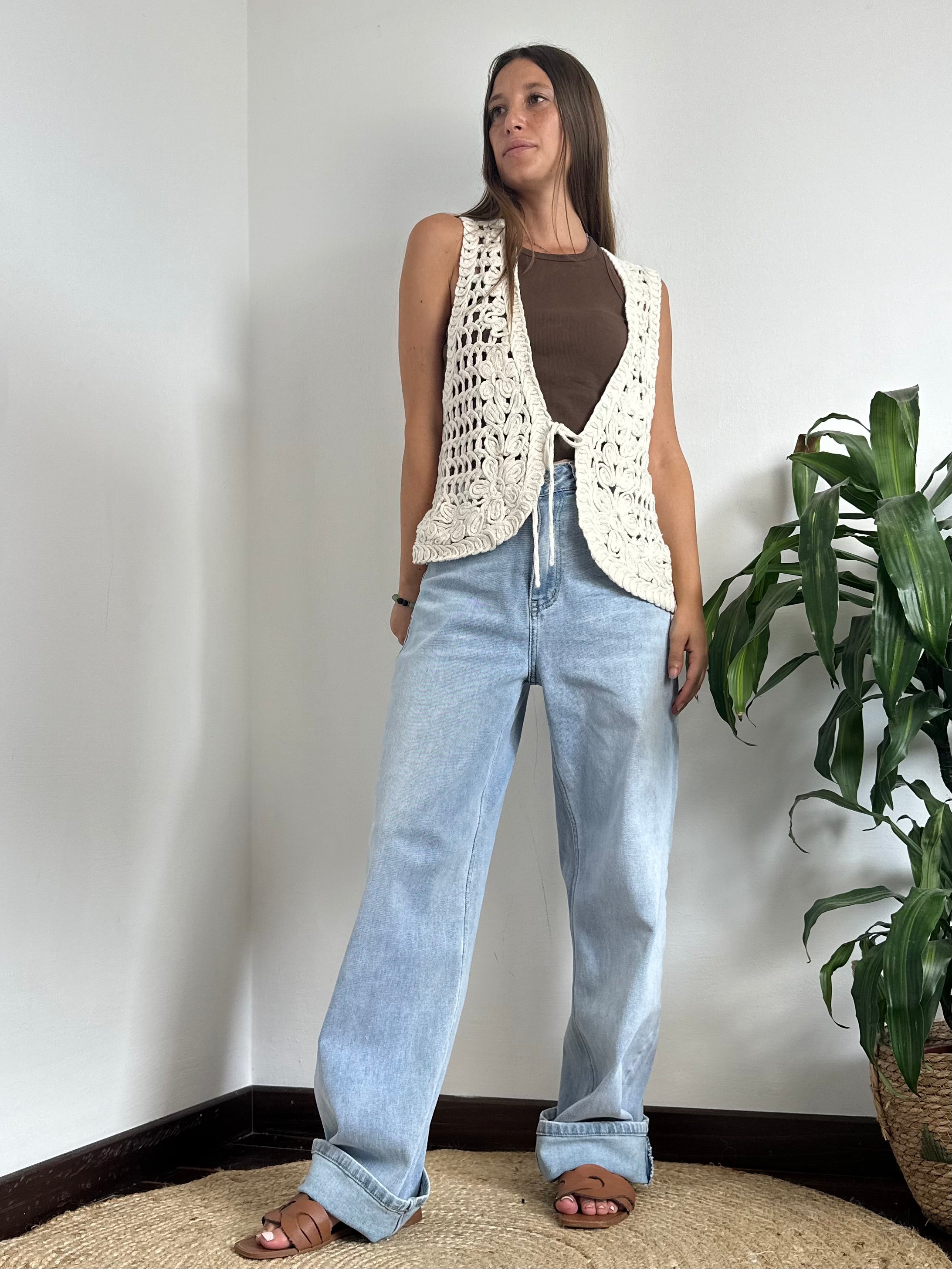 GILET MACRAMÈ 100% COTONE