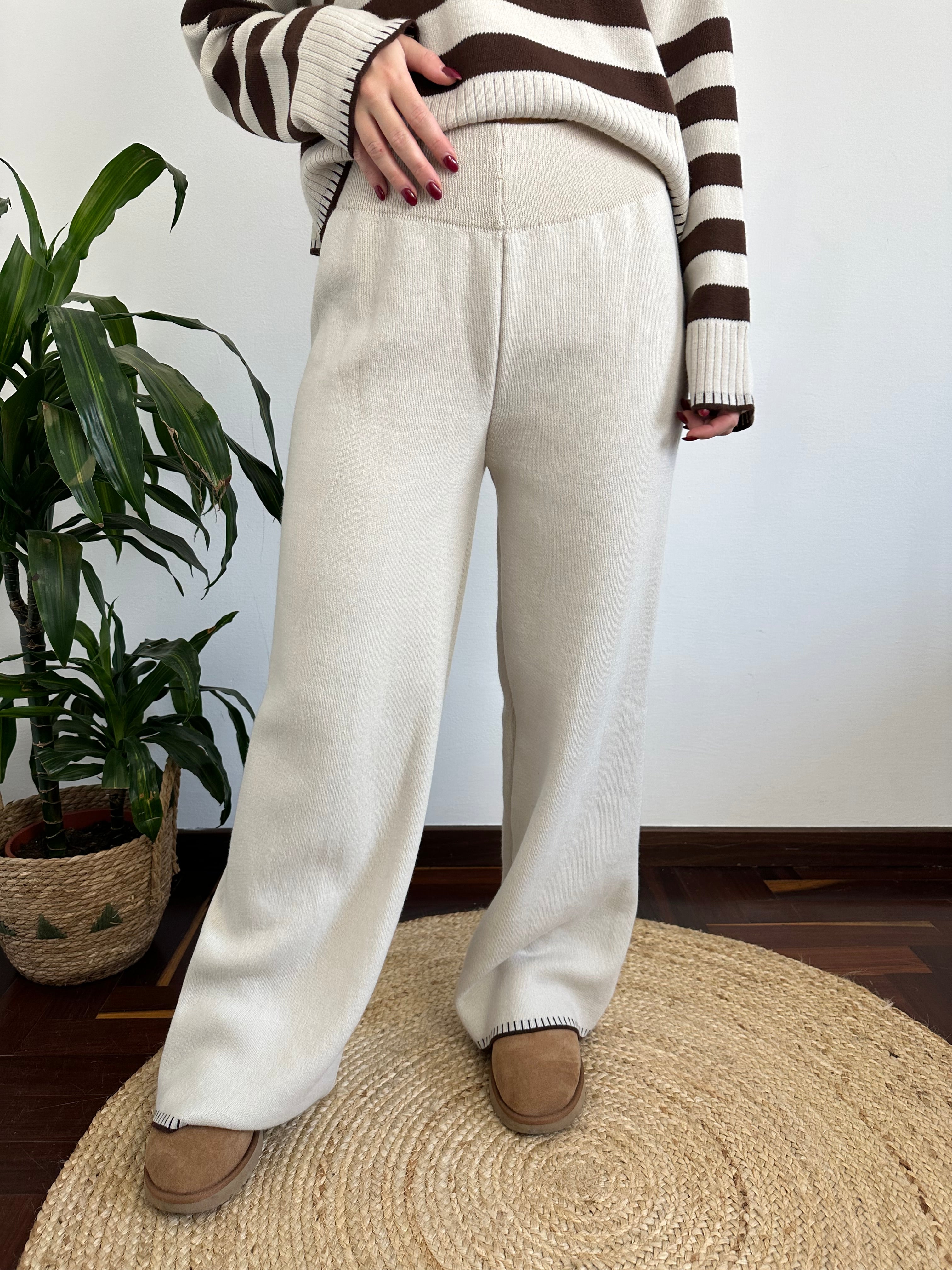 COORDINATO RIGHE misto LANA